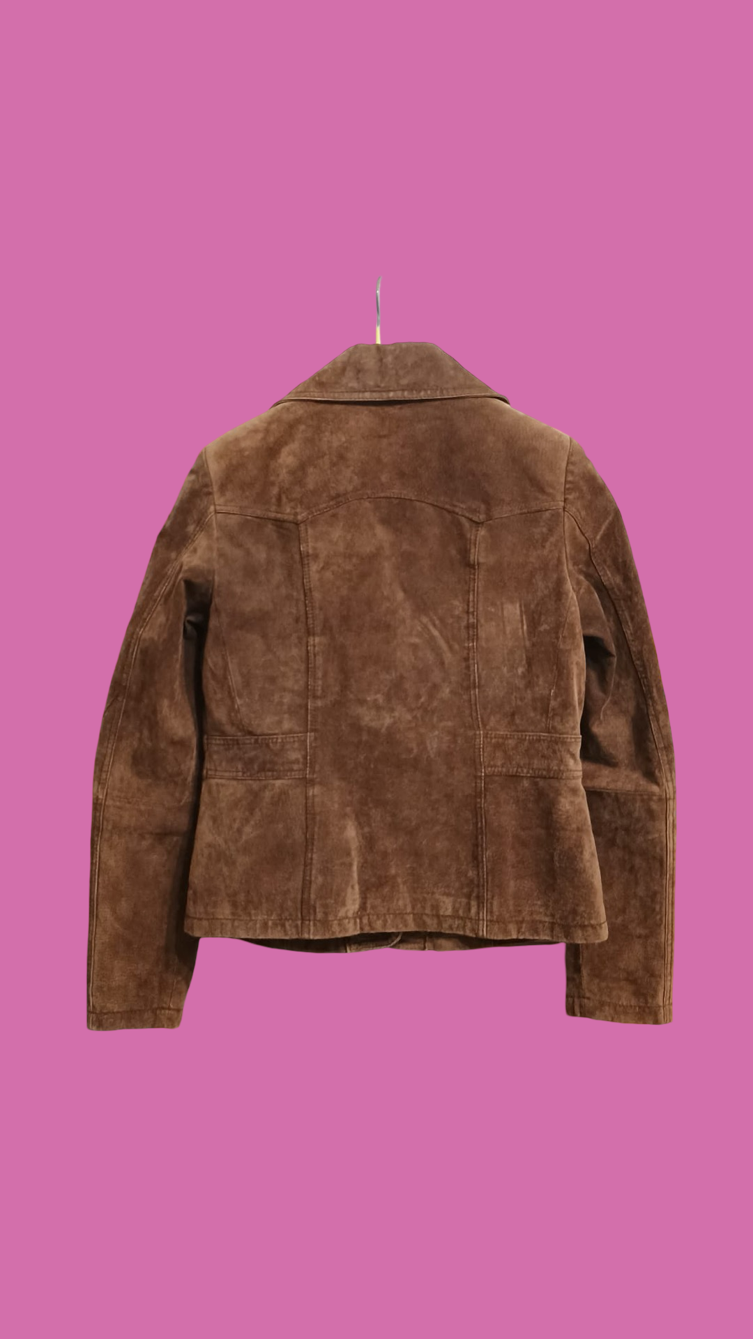 Vintage Black Fantasy 90's Spring Leather Jacket Woman Size S