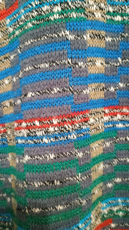 Maglione Vintage Multicolor A Fantasia Anni 90 Unisex Size M