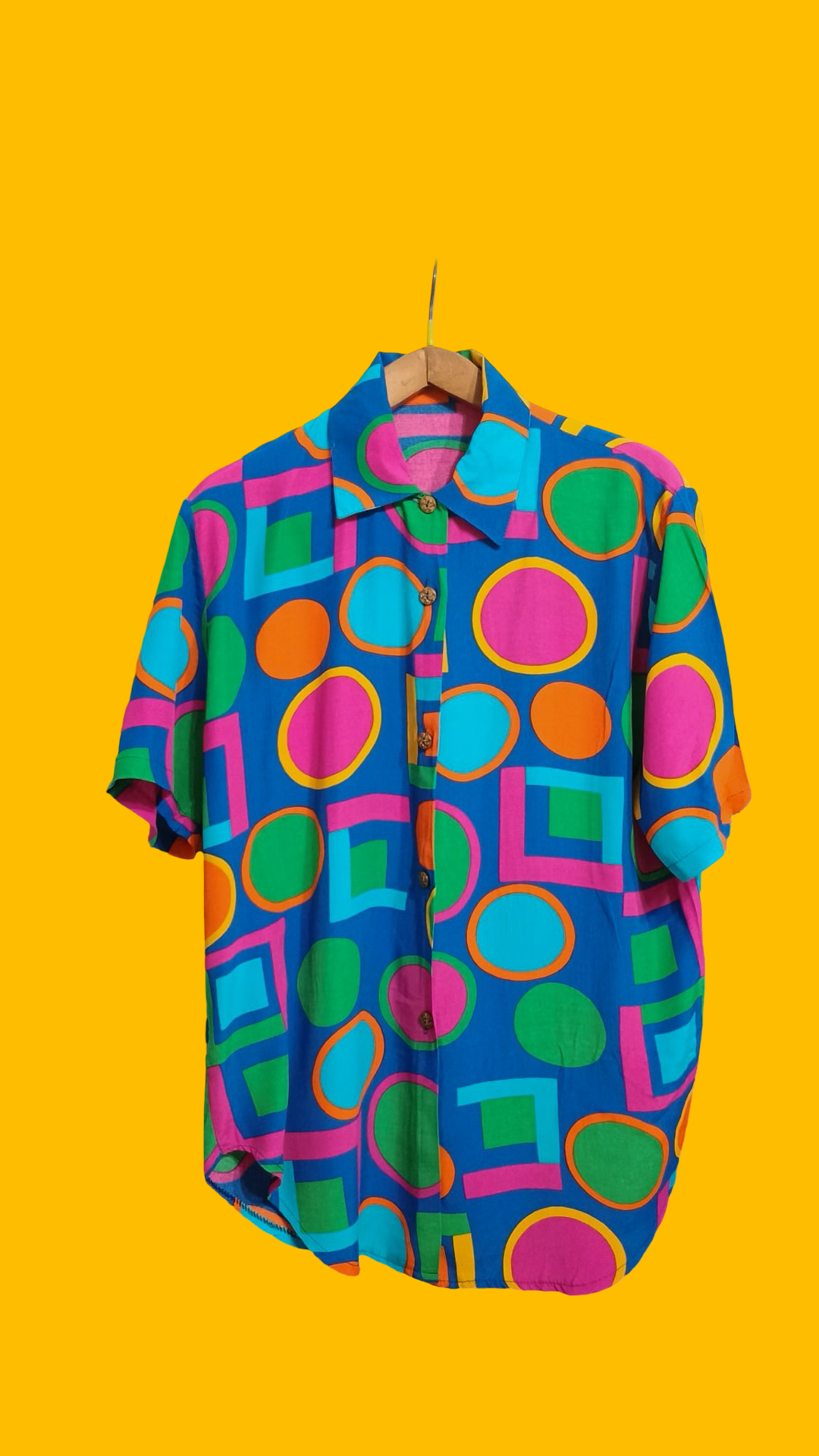 Vintage Multicolor Fantasy 90's Shirt Woman Size L