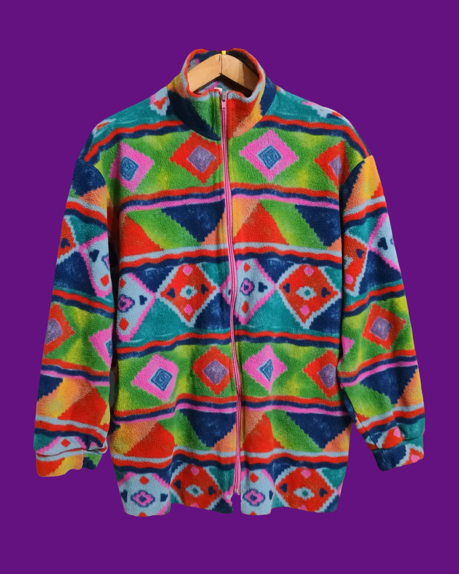 Vintage Multicolor Fantasy 90's Fleece Unisex Size L