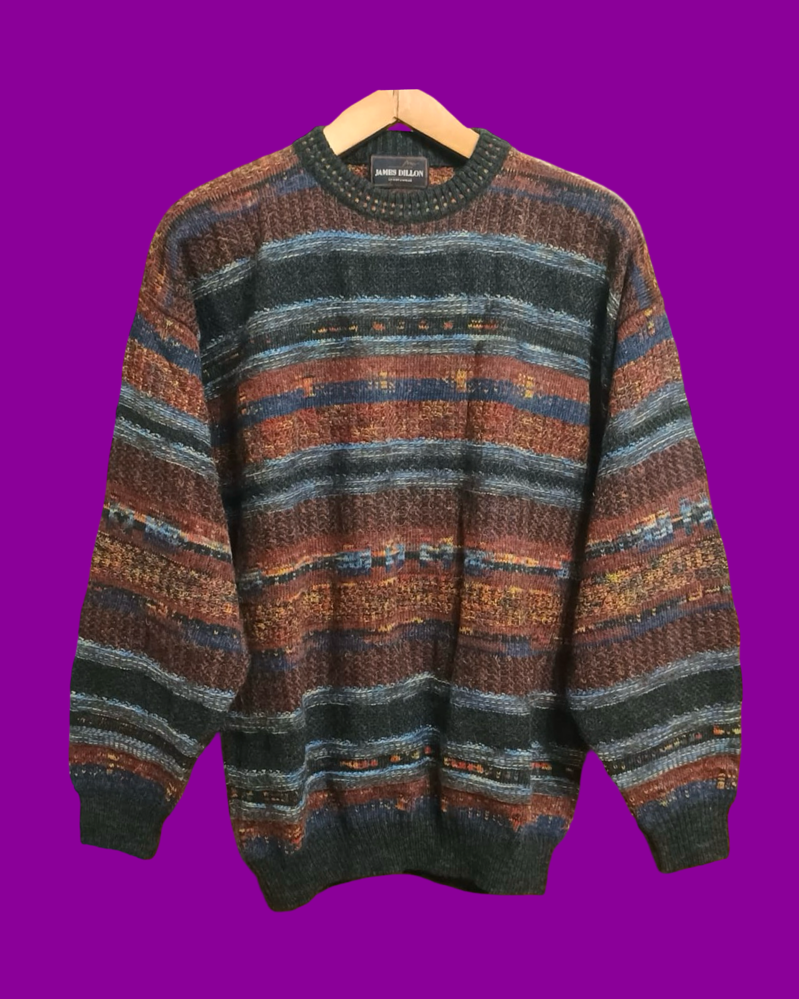 Vintage Multicolor Fantasy 90's Sweater Unisex Size L