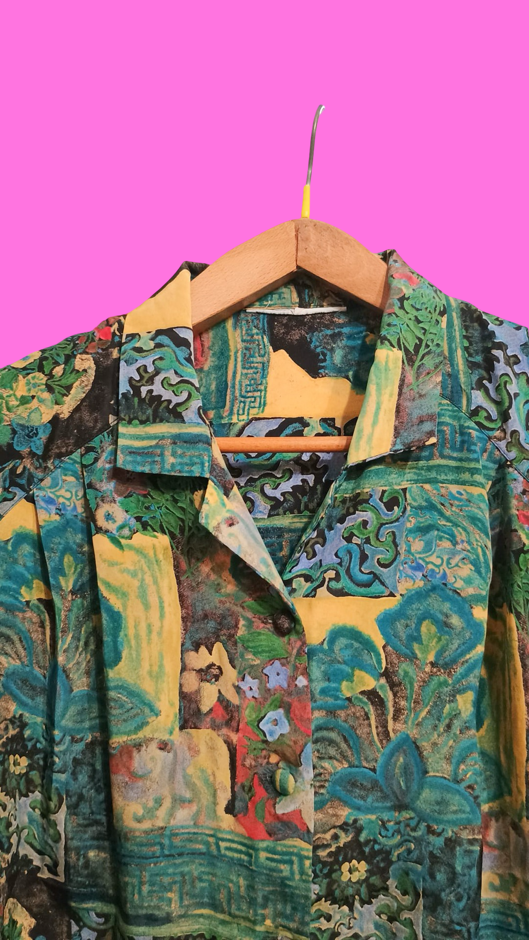 Vintage Multicolor Fantasy 90's Shirt Woman Size M