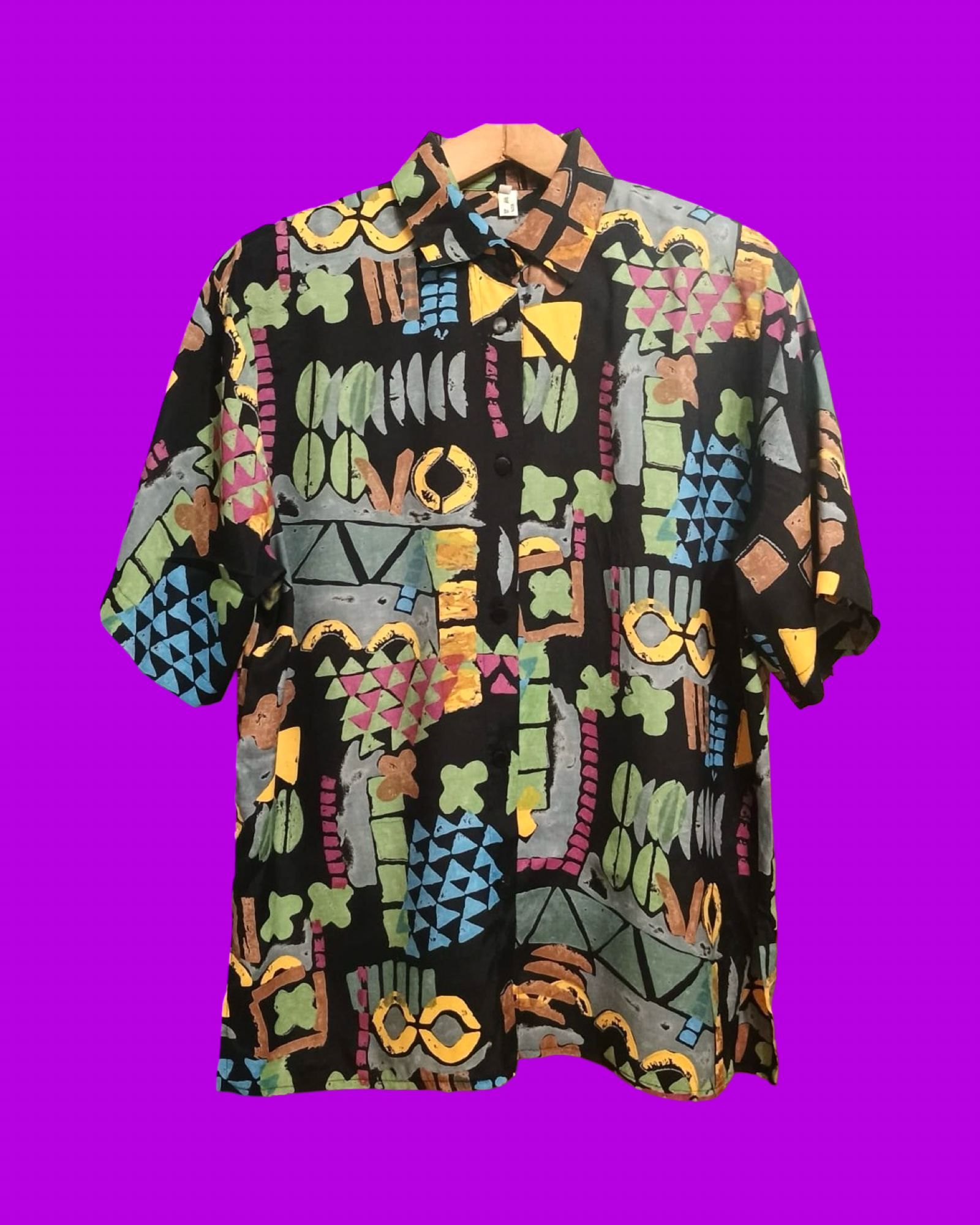 Vintage Multicolor Fantasy 90's Shirt Woman Size M