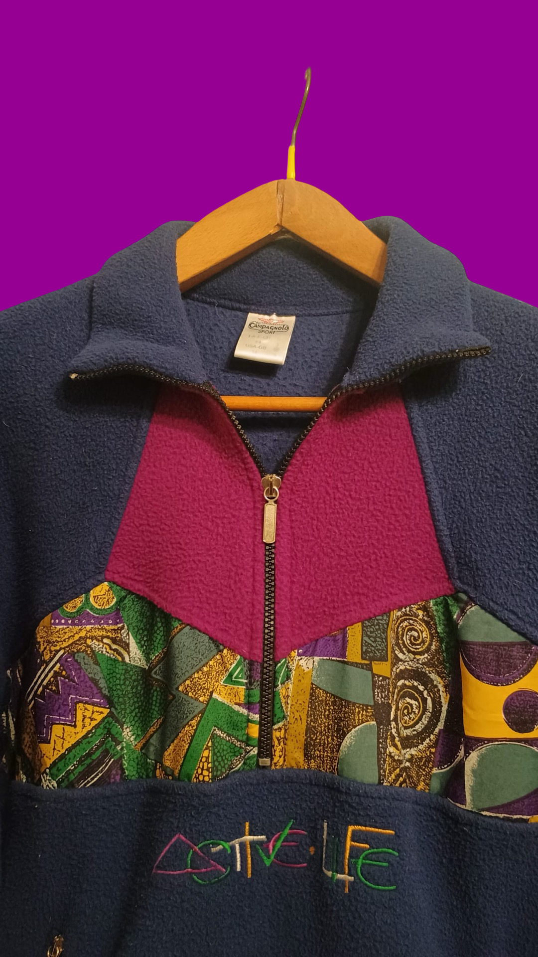 Vintage Multicolor Fantasy 90's Fleece Unisex Size S