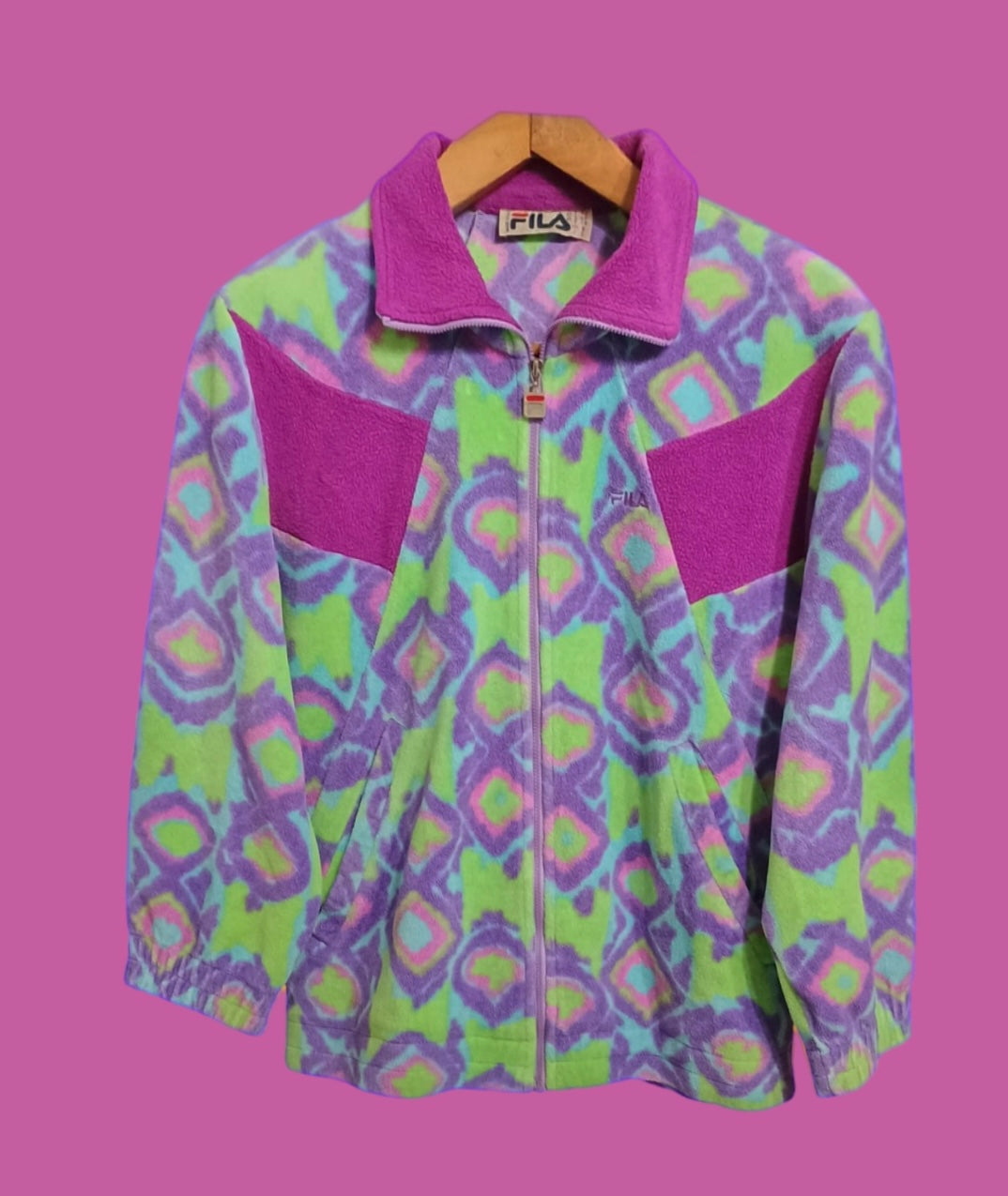 Sweatshirt Fila Vintage Multicolor A Fantasia Anni 90 Woman Size M