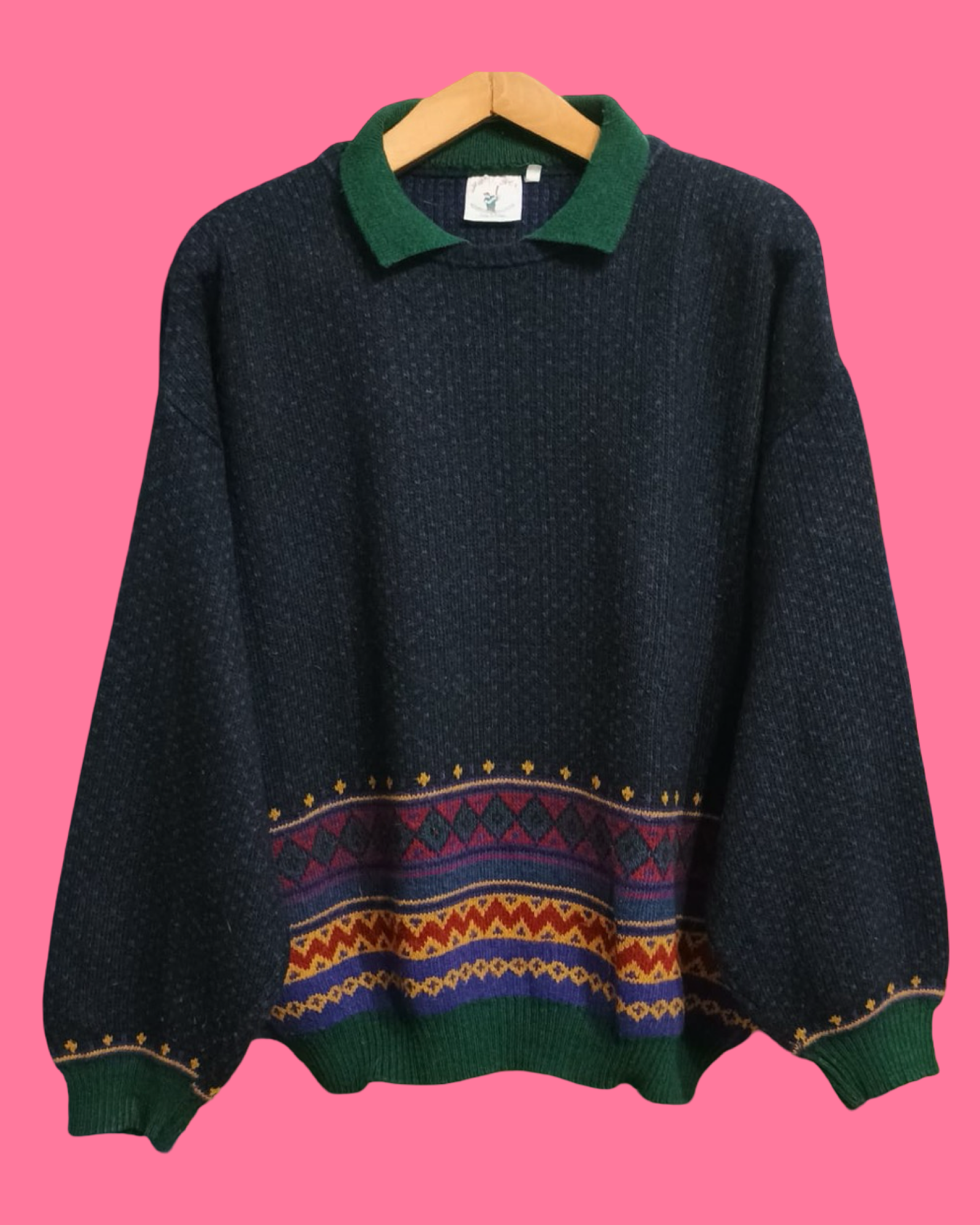 Vintage Multicolor Fantasy 90's Sweater Unisex Size L