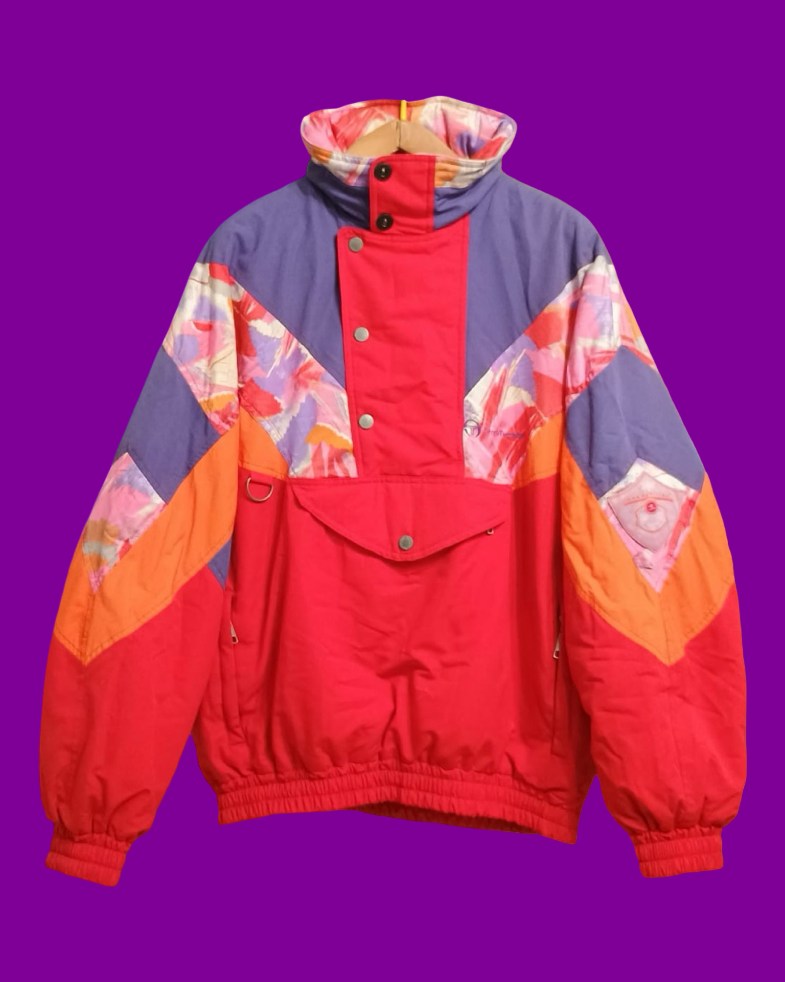 Vintage Multicolor Fantasy 90's Sergio Tacchini Snow Jacket Unisex Size XL