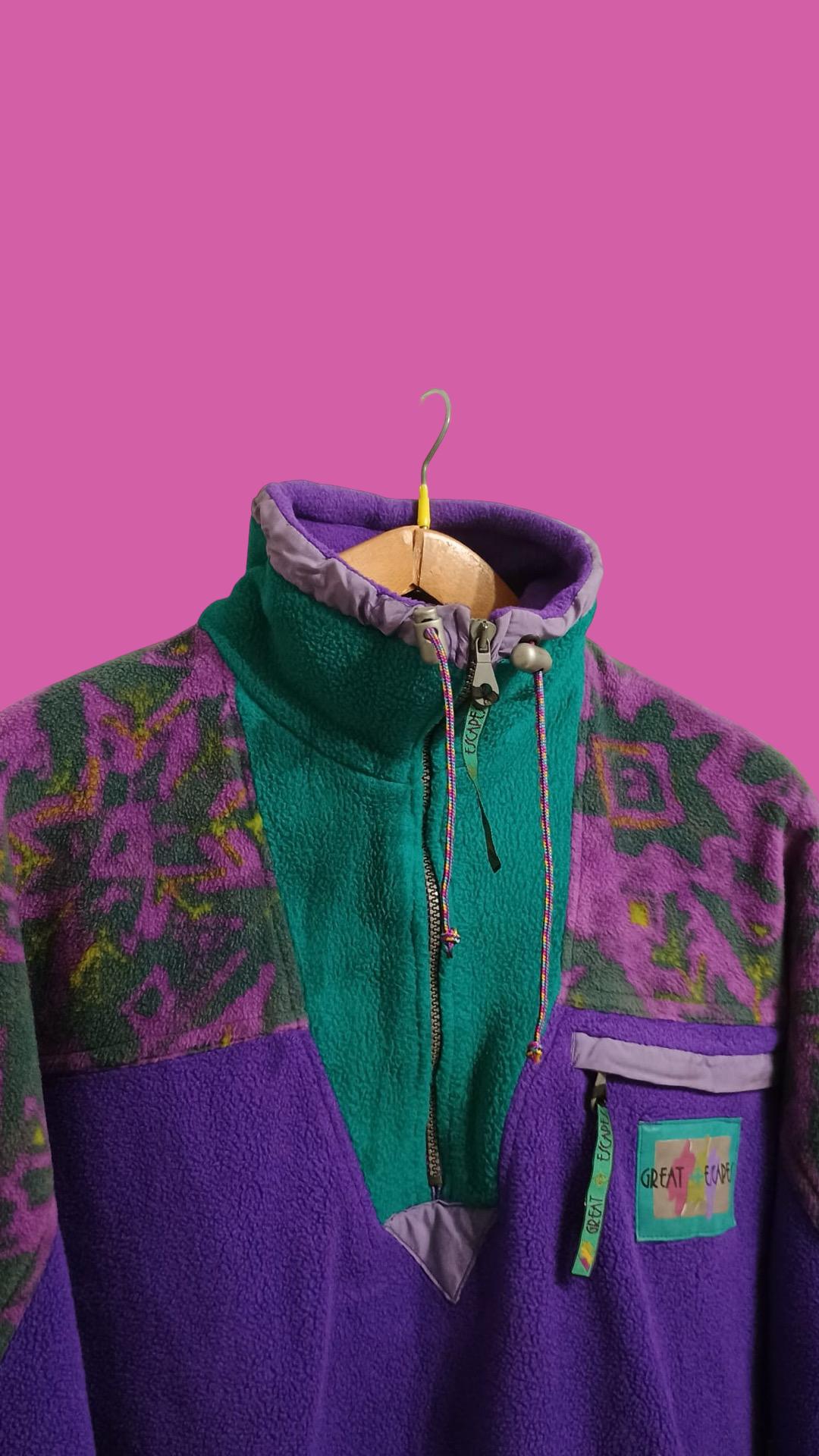 Vintage Multicolor Fantasy 90's Fleece Unisex Size L