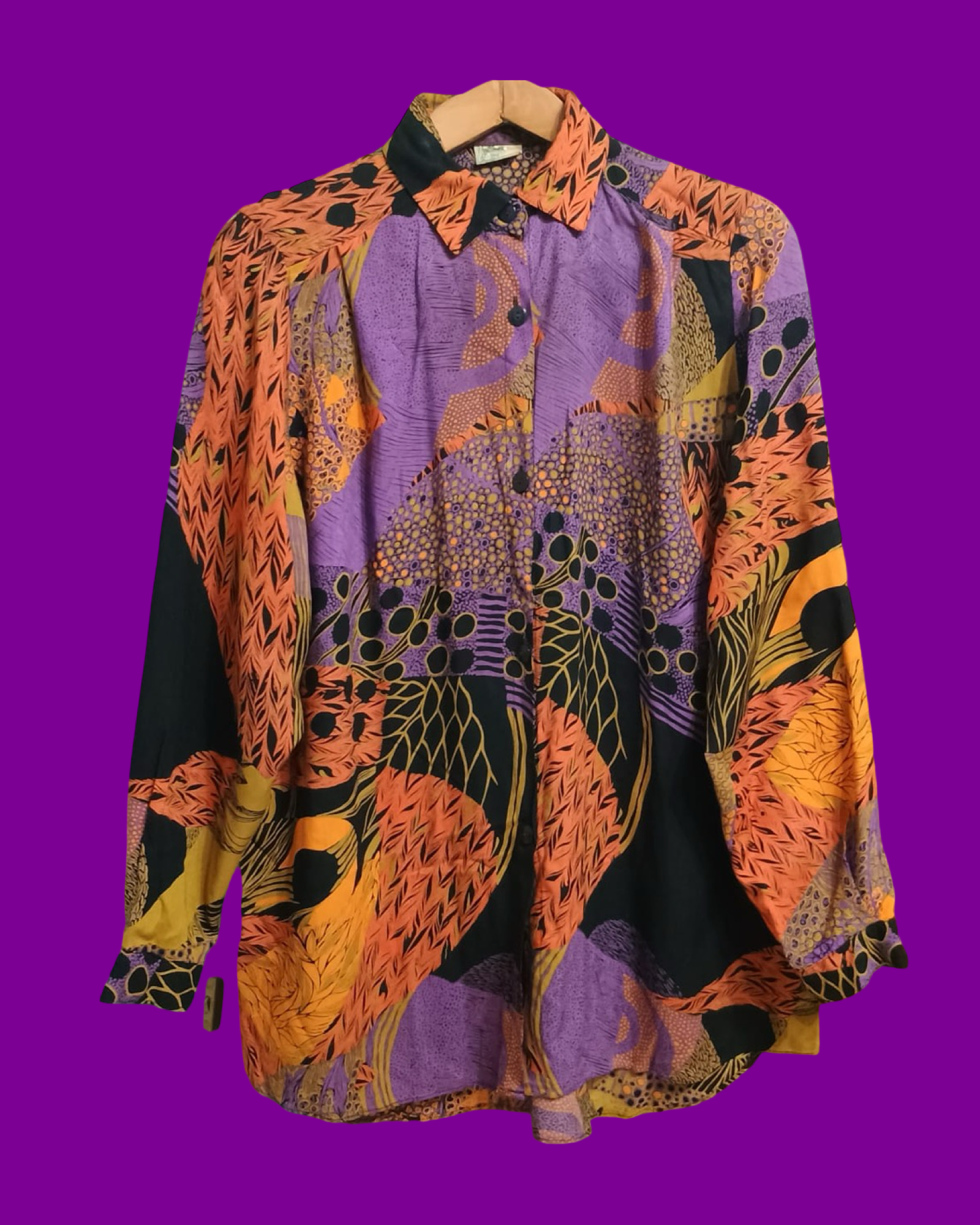 Vintage Multicolor Fantasy 90's Shirt Woman Size L