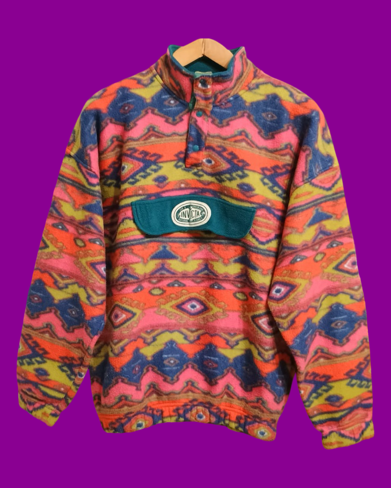 Vintage Multicolor Fantasy 90's Fleece Unisex Size M