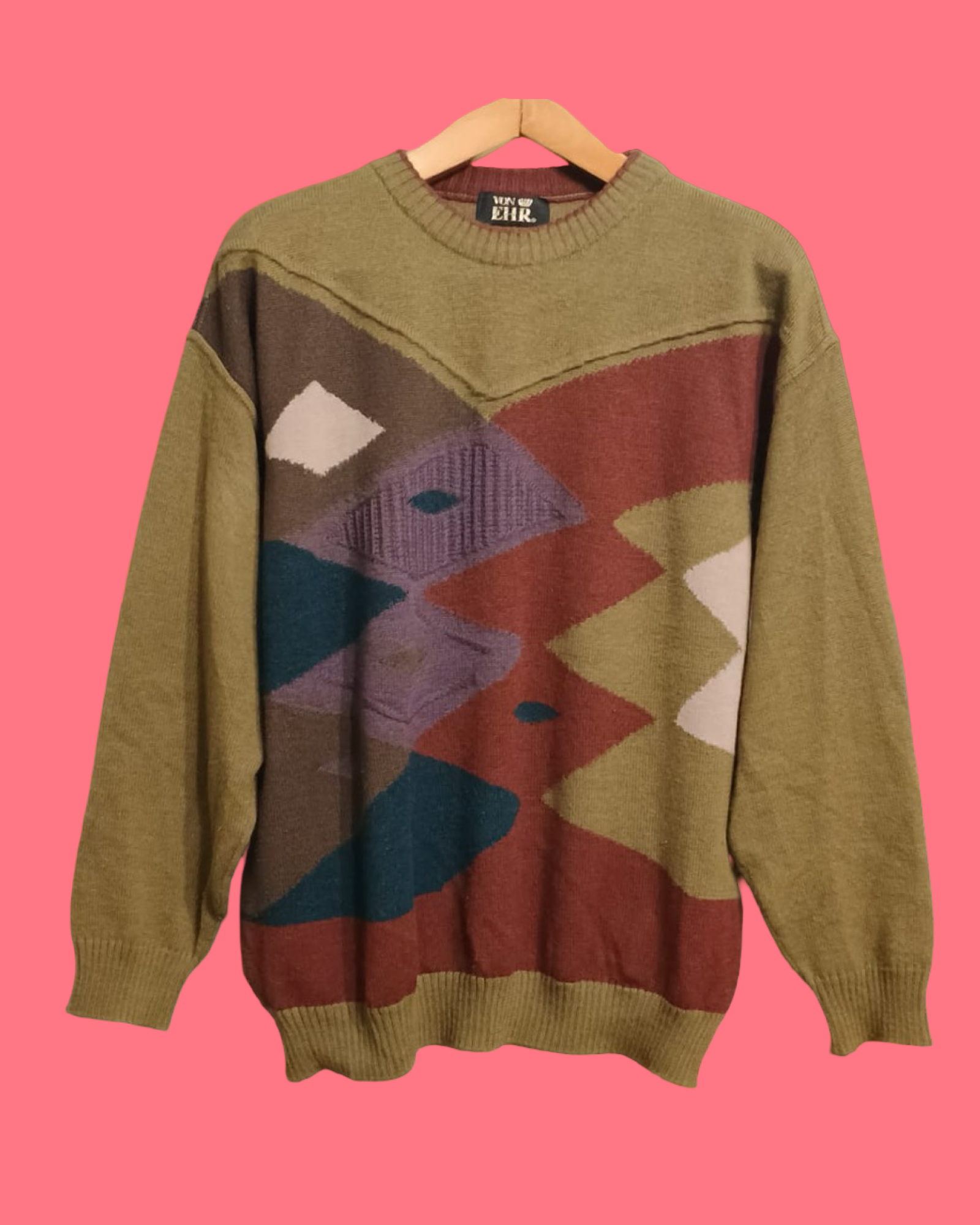 Vintage Multicolor Fantasy 90's Sweater Unisex Size S