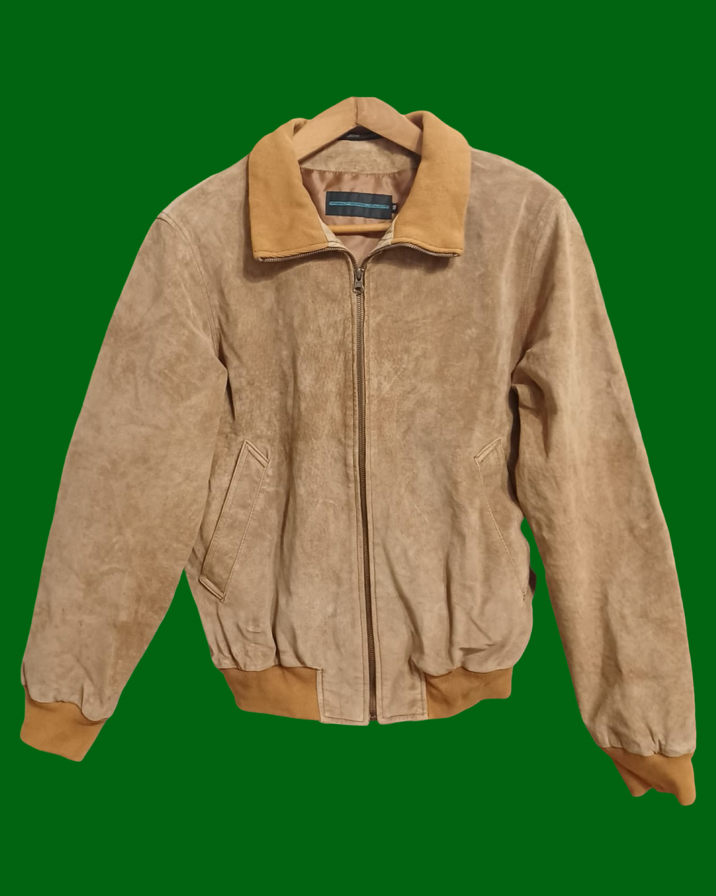 Vintage Brown 90's Spring Leather Jacket Unisex Size M