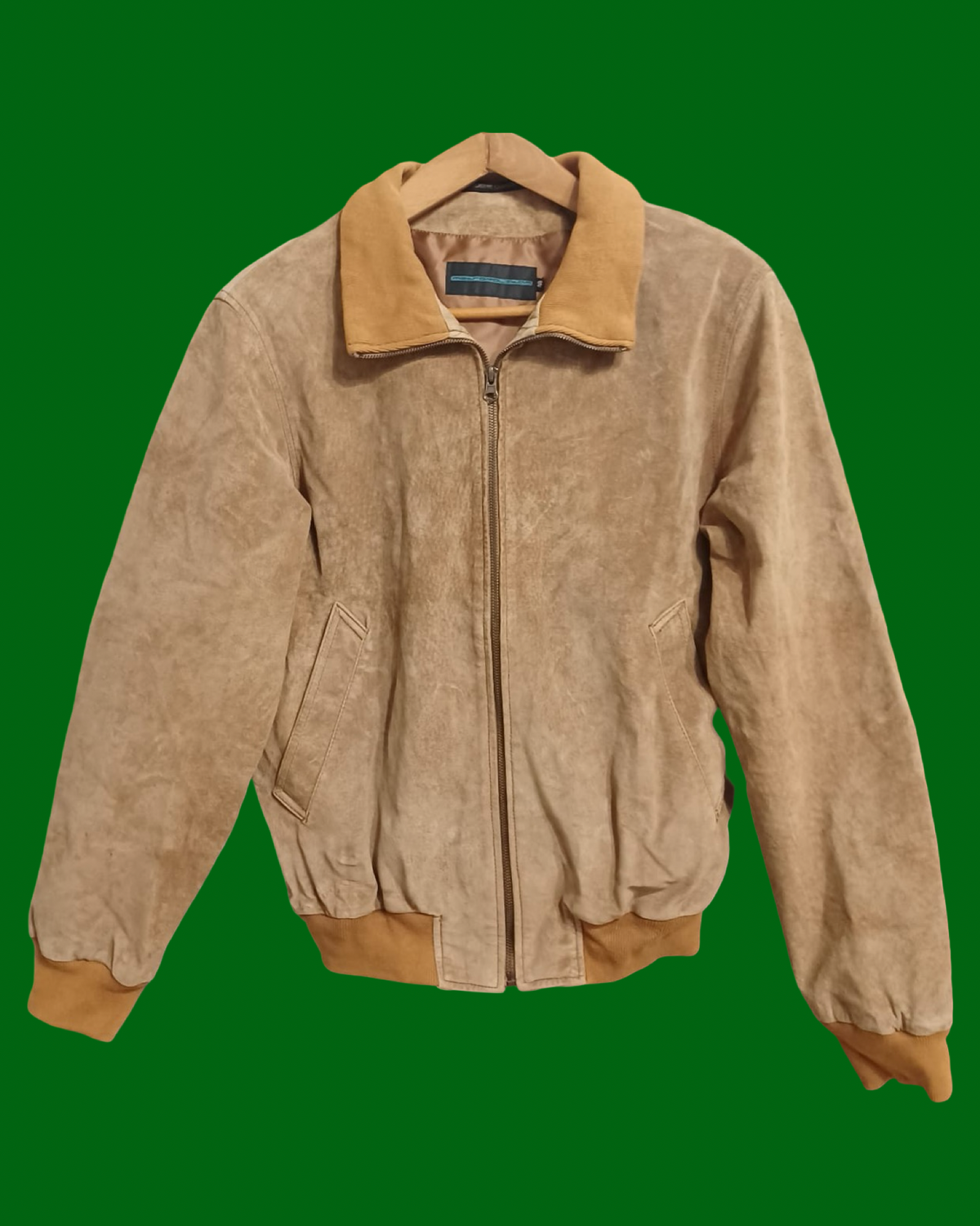 Vintage Brown 90's Spring Leather Jacket Unisex Size M
