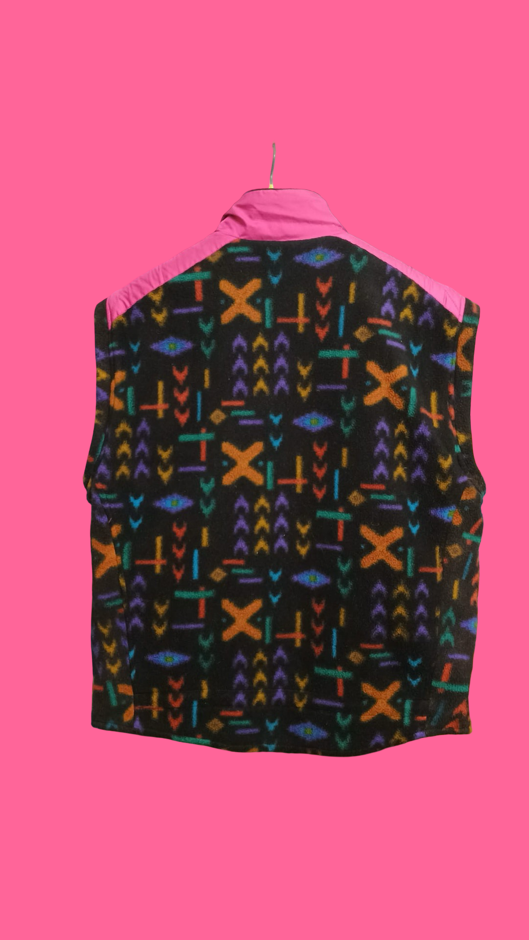 Vintage Multicolor Fantasy 90's Fleece Gilet Unisex Size M