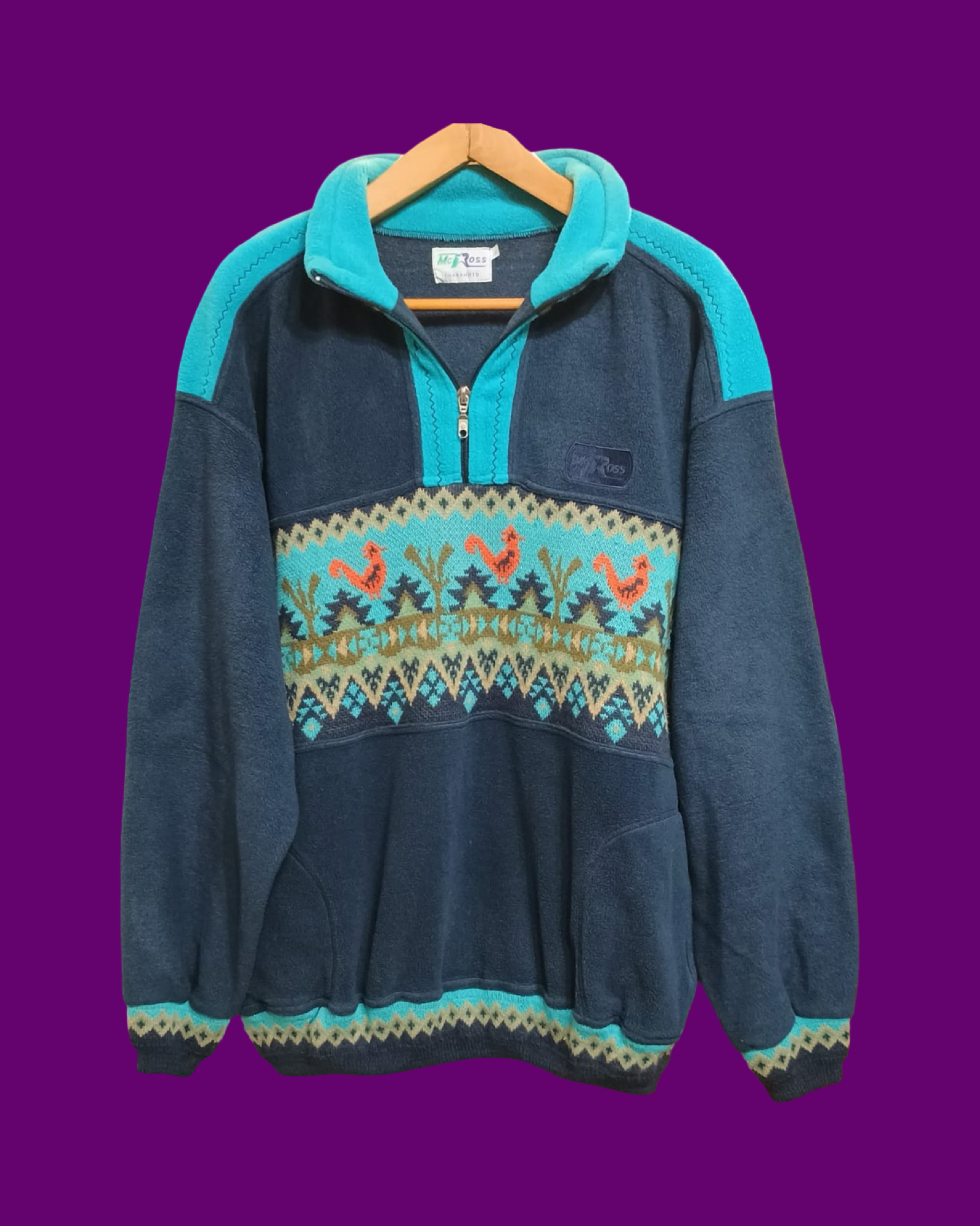 Vintage Multicolor Fantasy 90's Fleece Unisex Size XL