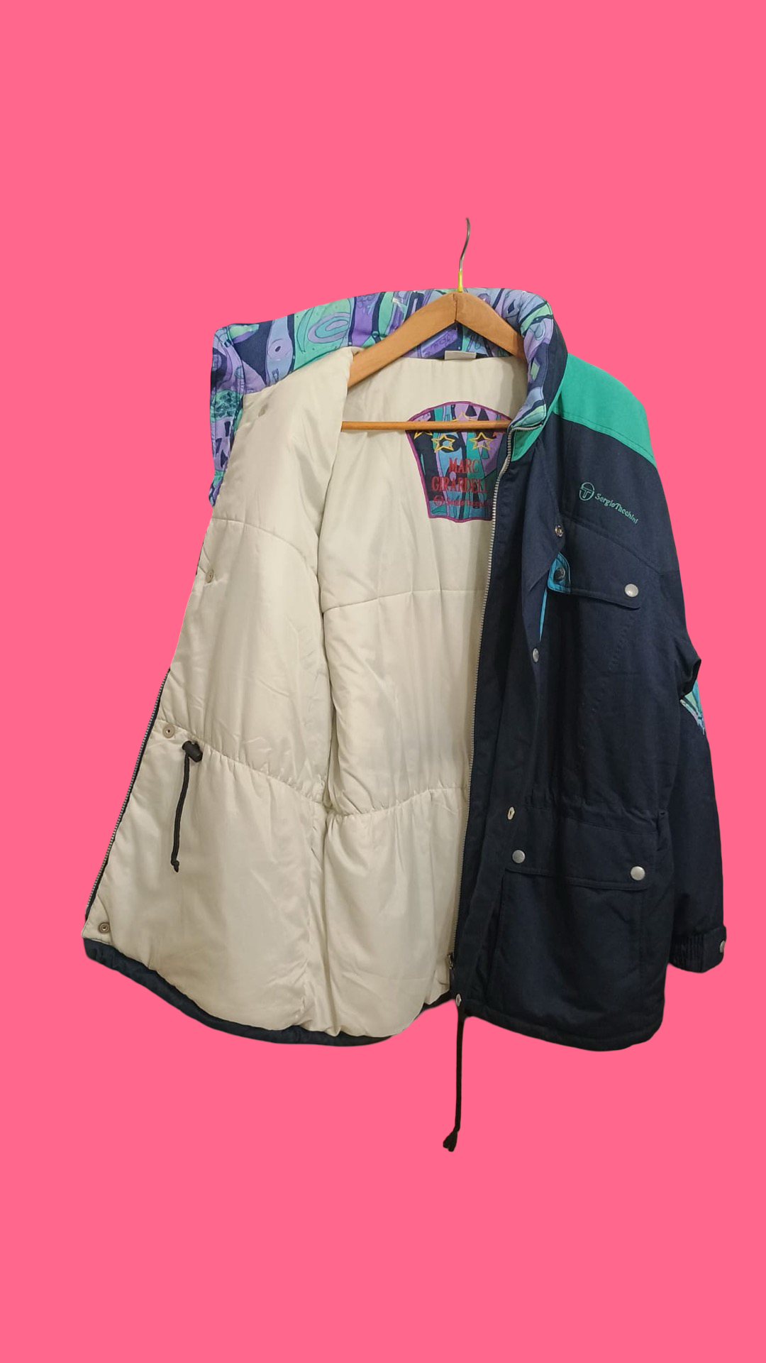 Vintage Multicolor Fantasy 90's Sergio Tacchini Snow Jacket Unisex Size L