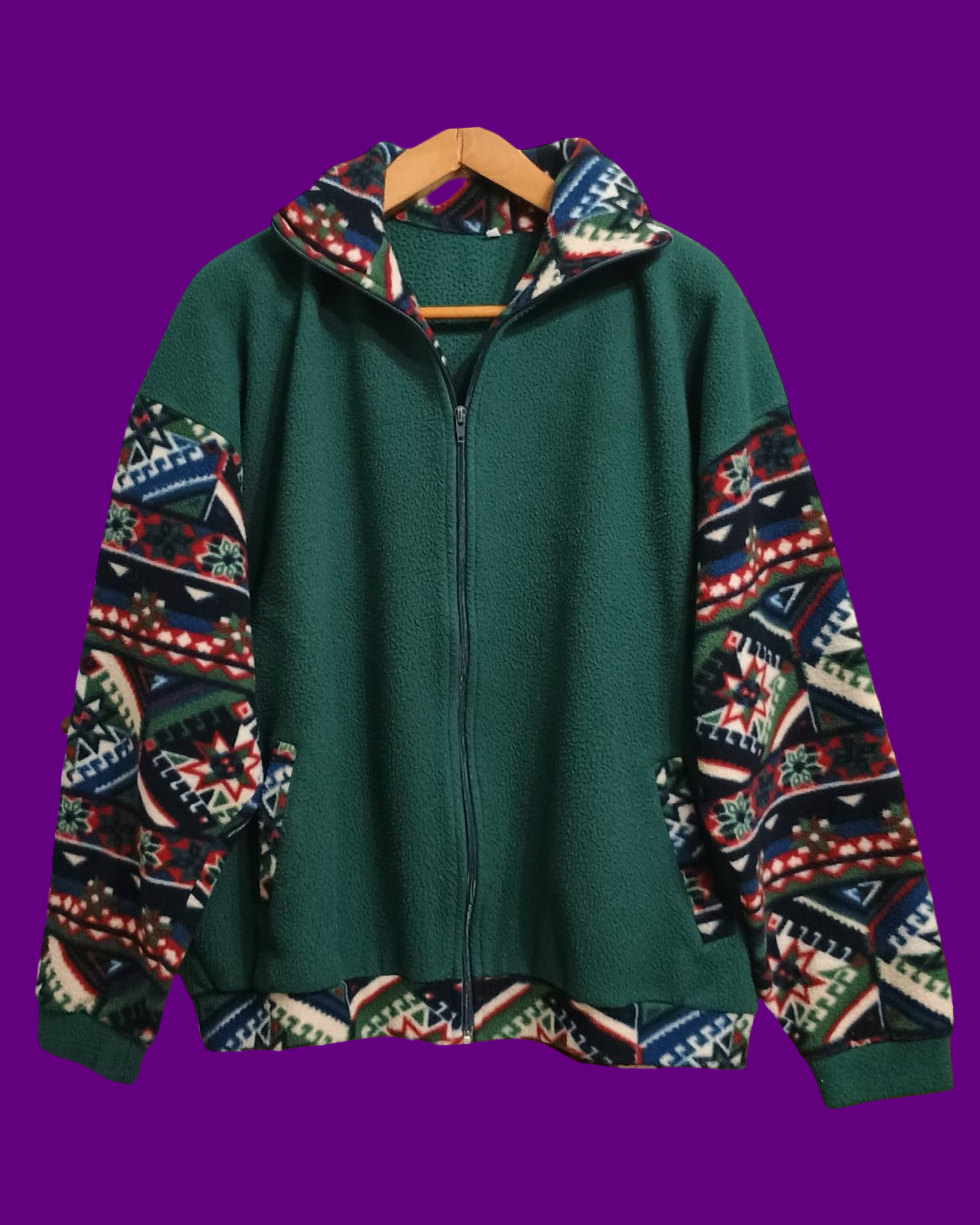 Vintage Multicolor Fantasy 90's Fleece Unisex Size L