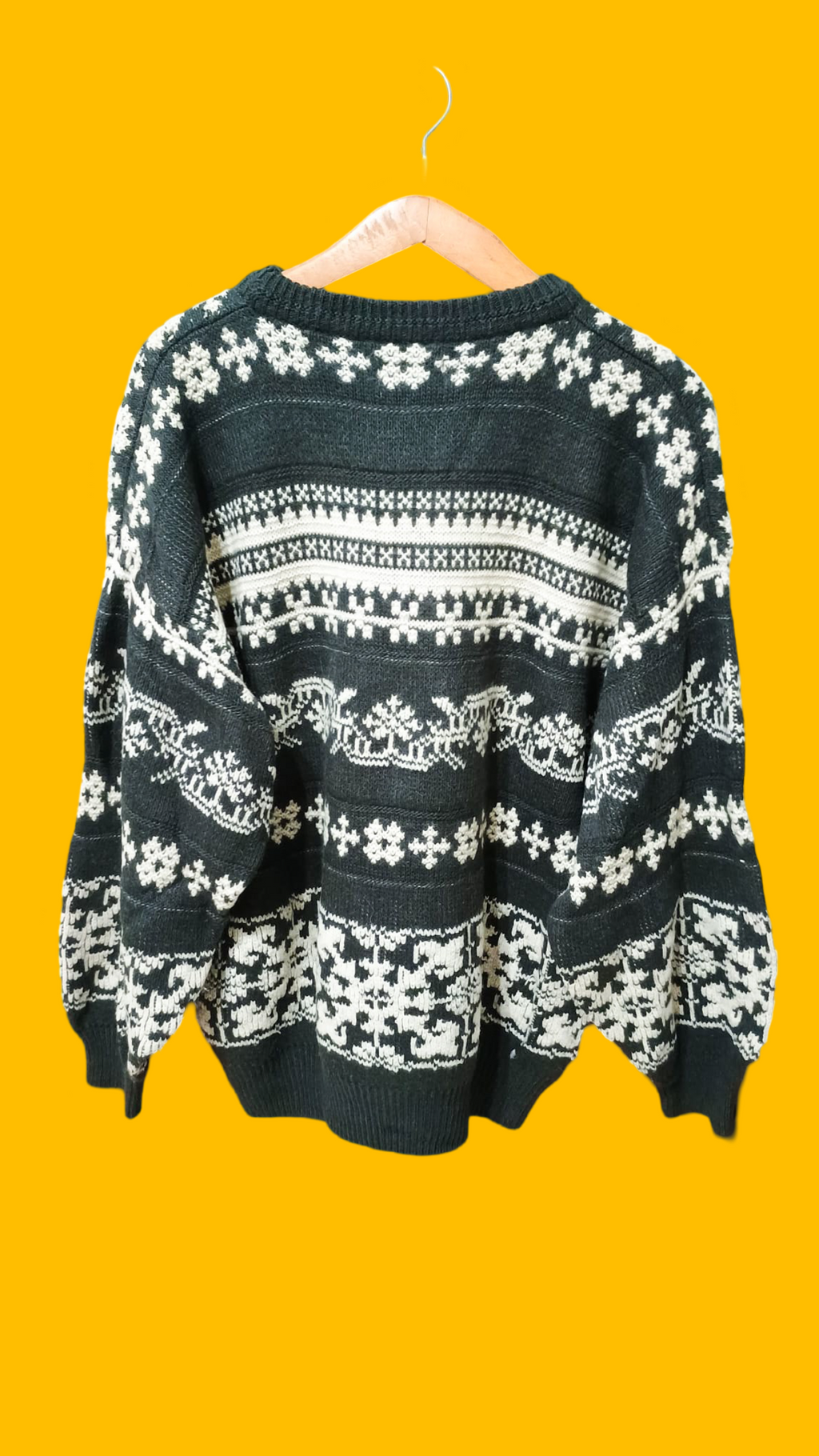 Maglione Vintage Multicolor A Fantasia Anni 90 Unisex Size L