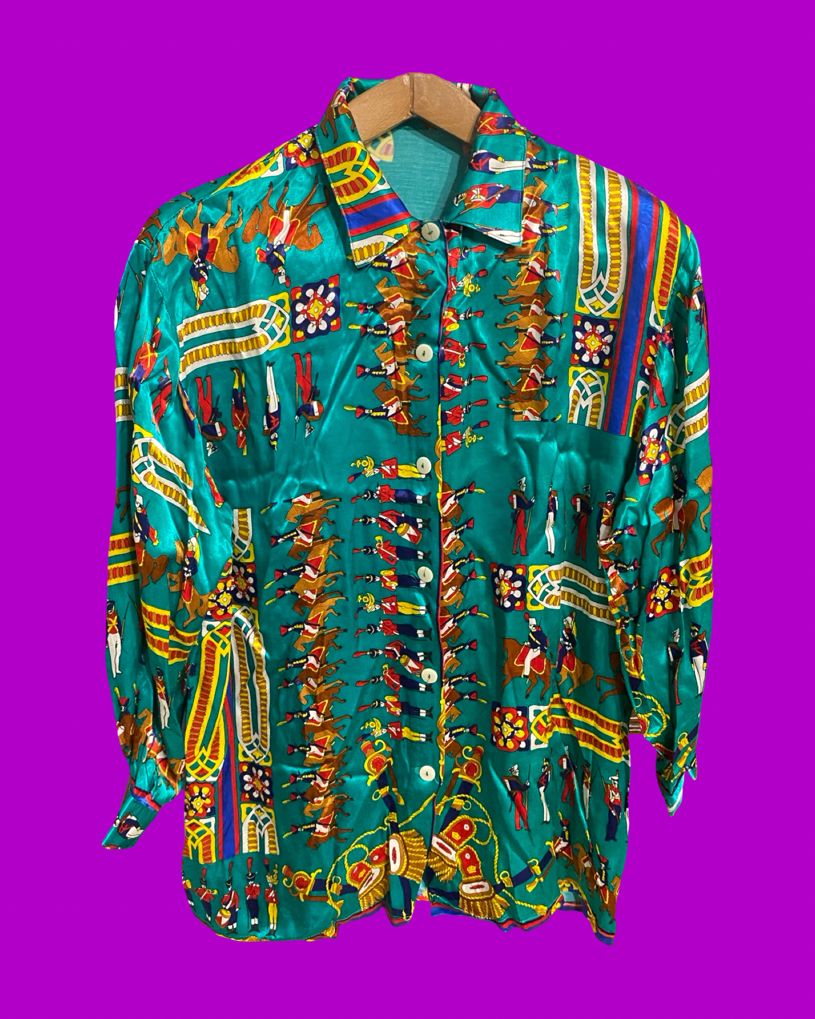 Vintage Multicolor Fantasy 90's Shirt Woman Size XL