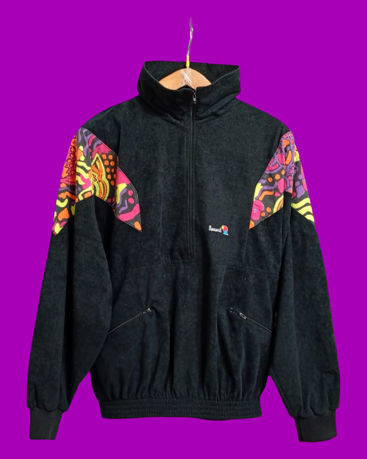 Vintage Multicolor Fantasy 90's Rare Fleece Woman Size L