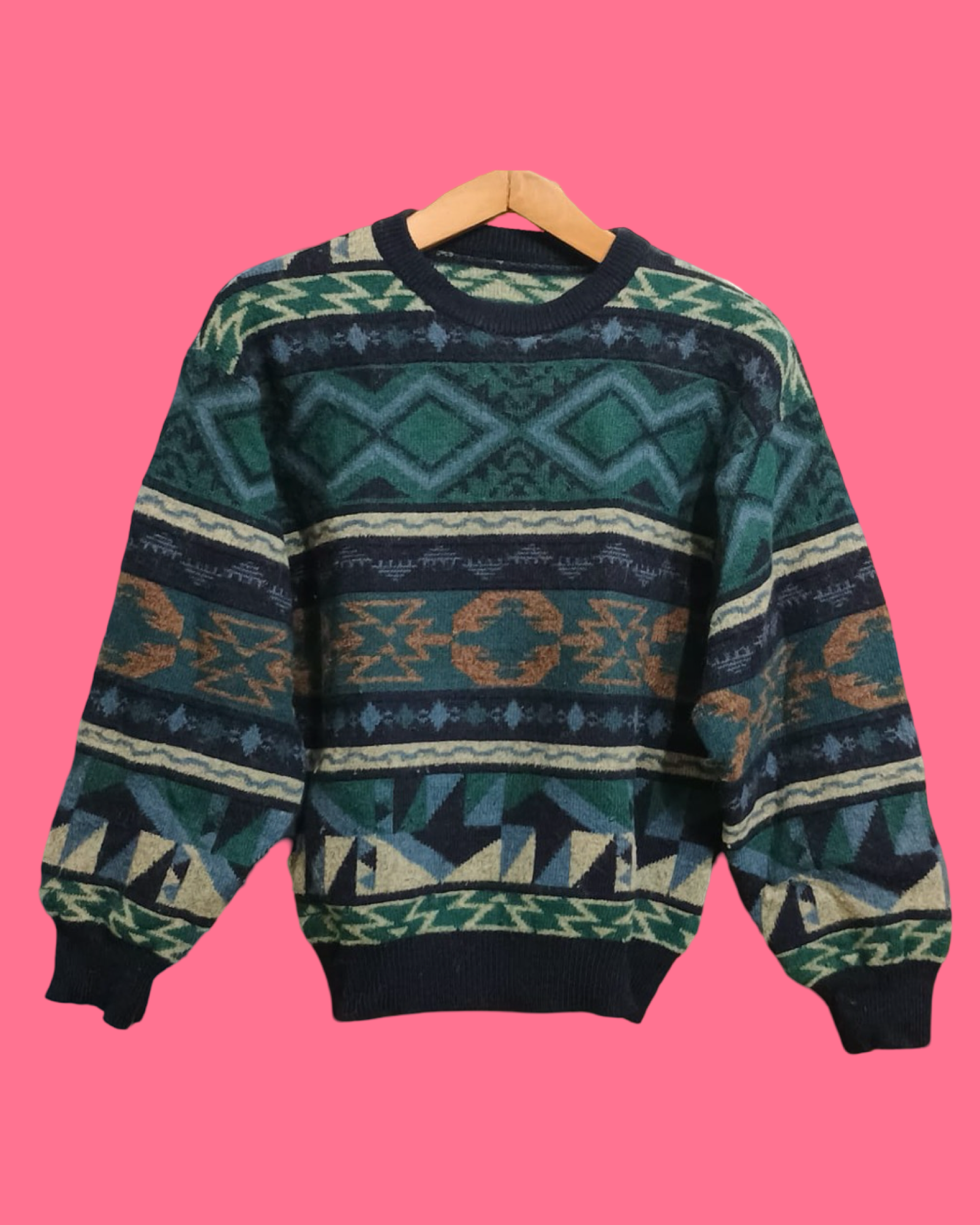 Vintage Multicolor Fantasy 90's Sweater Unisex Size S