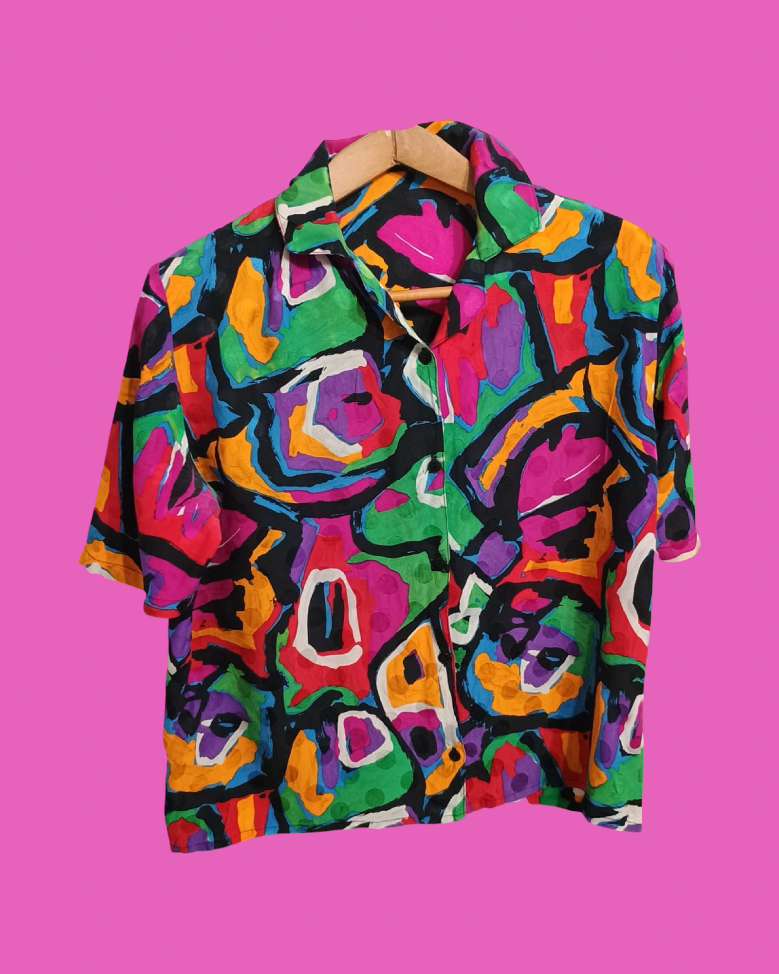 Vintage Multicolor Fantasy 90's Shirt Woman Size M