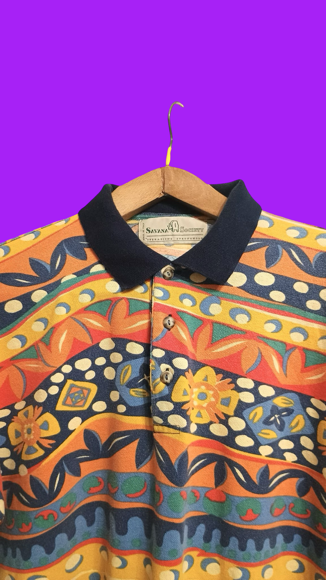 Vintage Multicolor Fantasy 90's Polo Unisex Size M