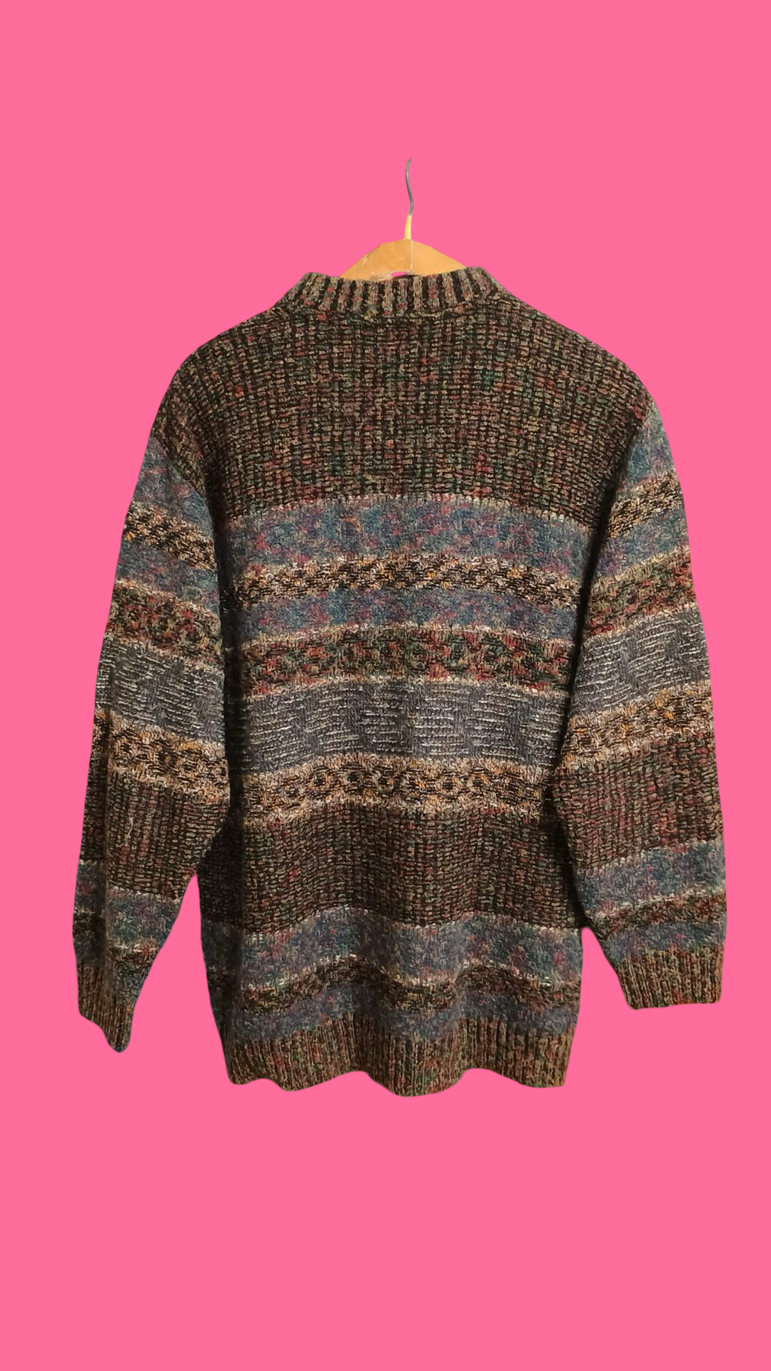 Vintage Multicolor Fantasy 90's Sweater Unisex Size L