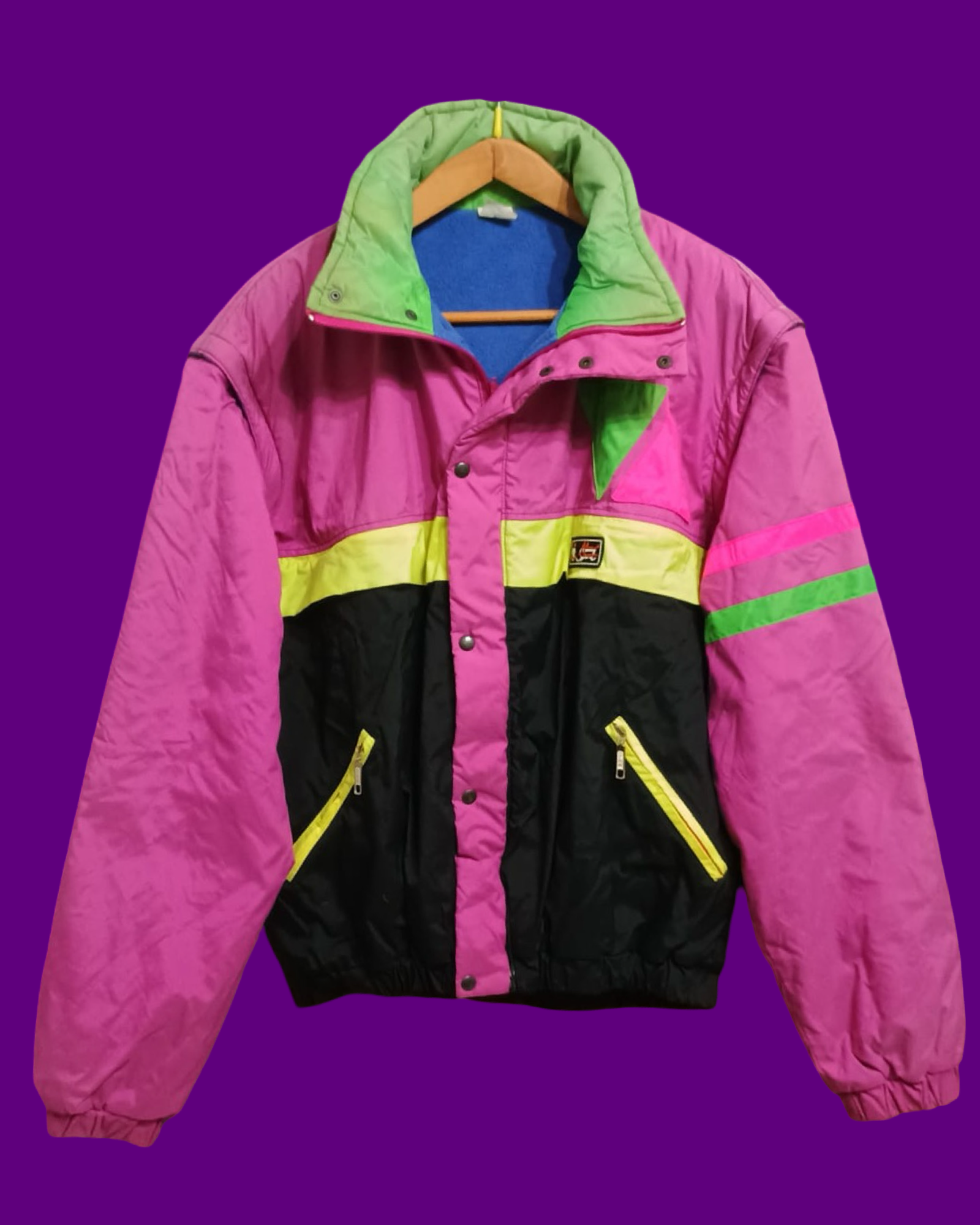 Vintage Multicolor Fantasy 90's Snow Jacket Unisex Size M