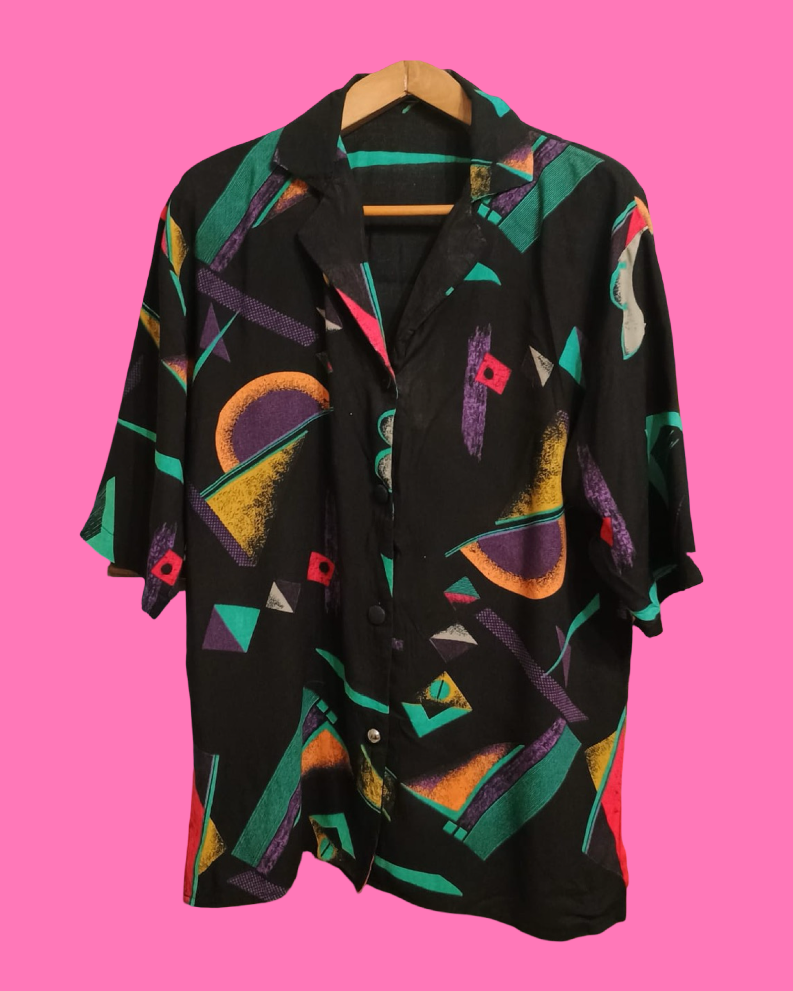 Vintage Multicolor Fantasy 90's Shirt Woman Size L