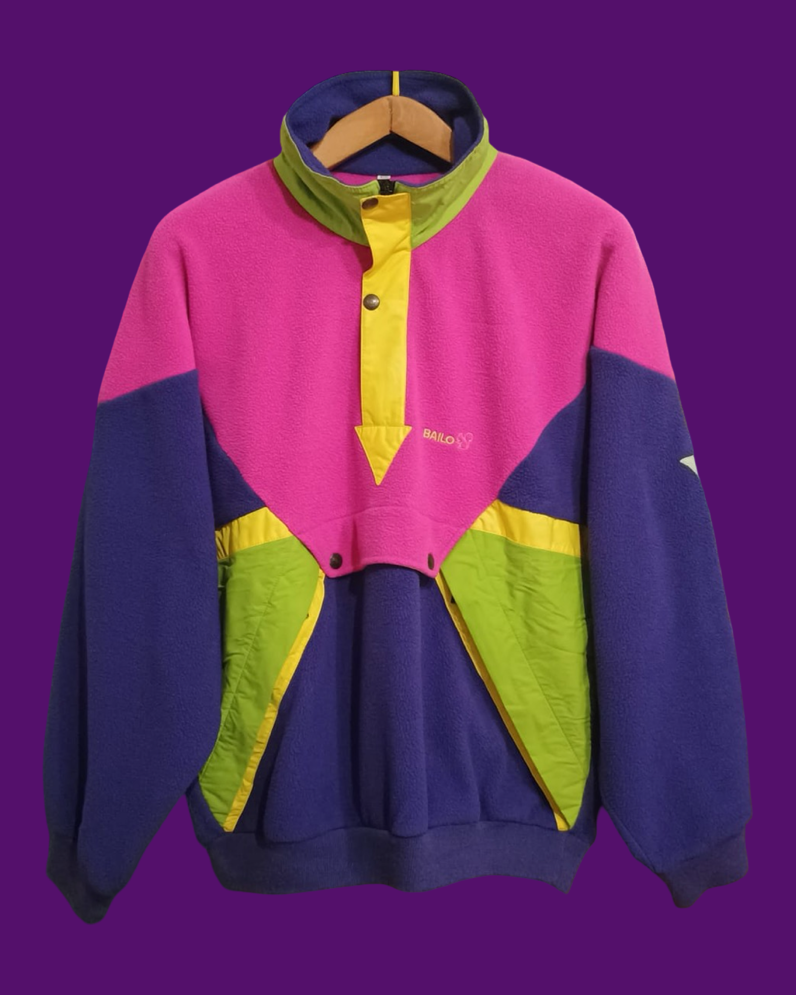 Vintage Multicolor Fantasy 90's Bailo Fleece Unisex Size L