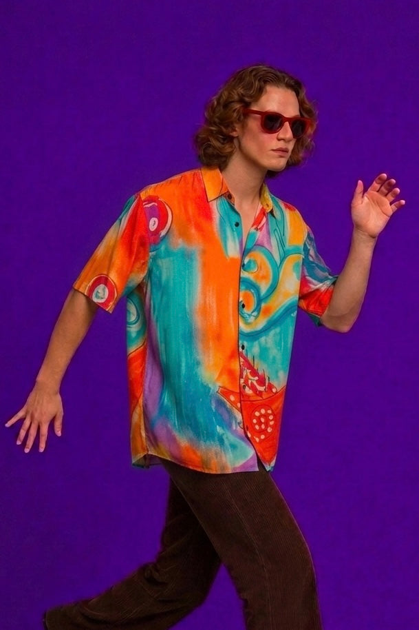 Vintage Multicolor Fantasy 90's Shirt Unisex Size M
