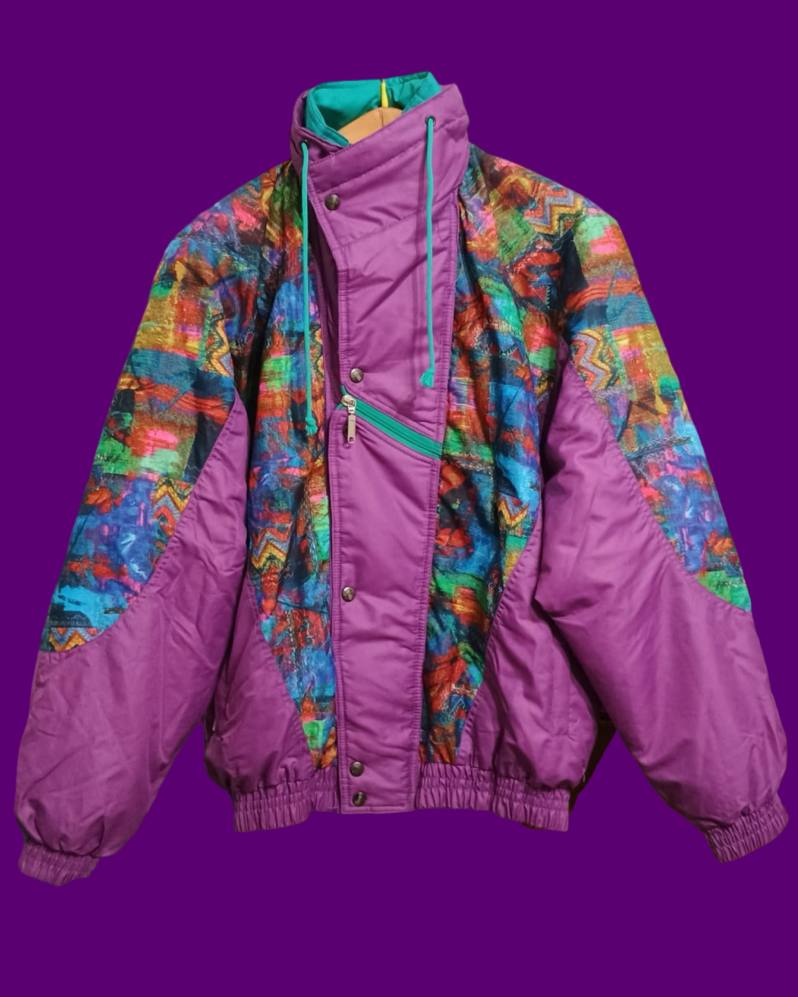 Vintage Multicolor Fantasy 90's Snow Jacket Unisex Size M