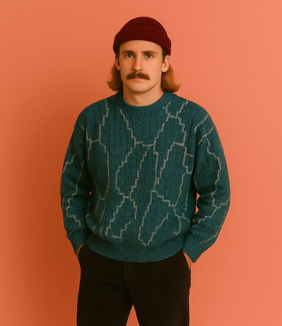 Vintage Multicolor Fantasy 90's Sweater Unisex Size M