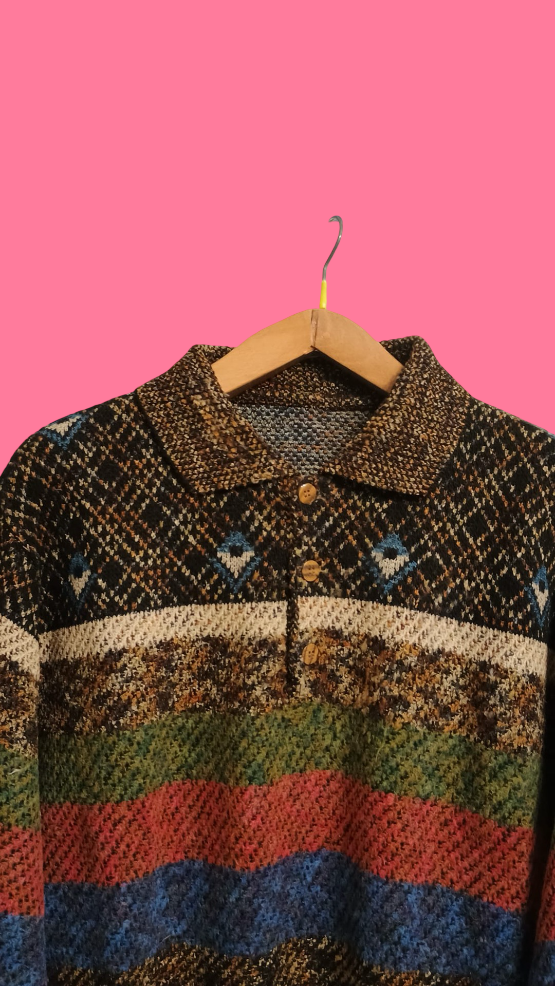 Vintage Multicolor Fantasy 90's Sweater Unisex Size M