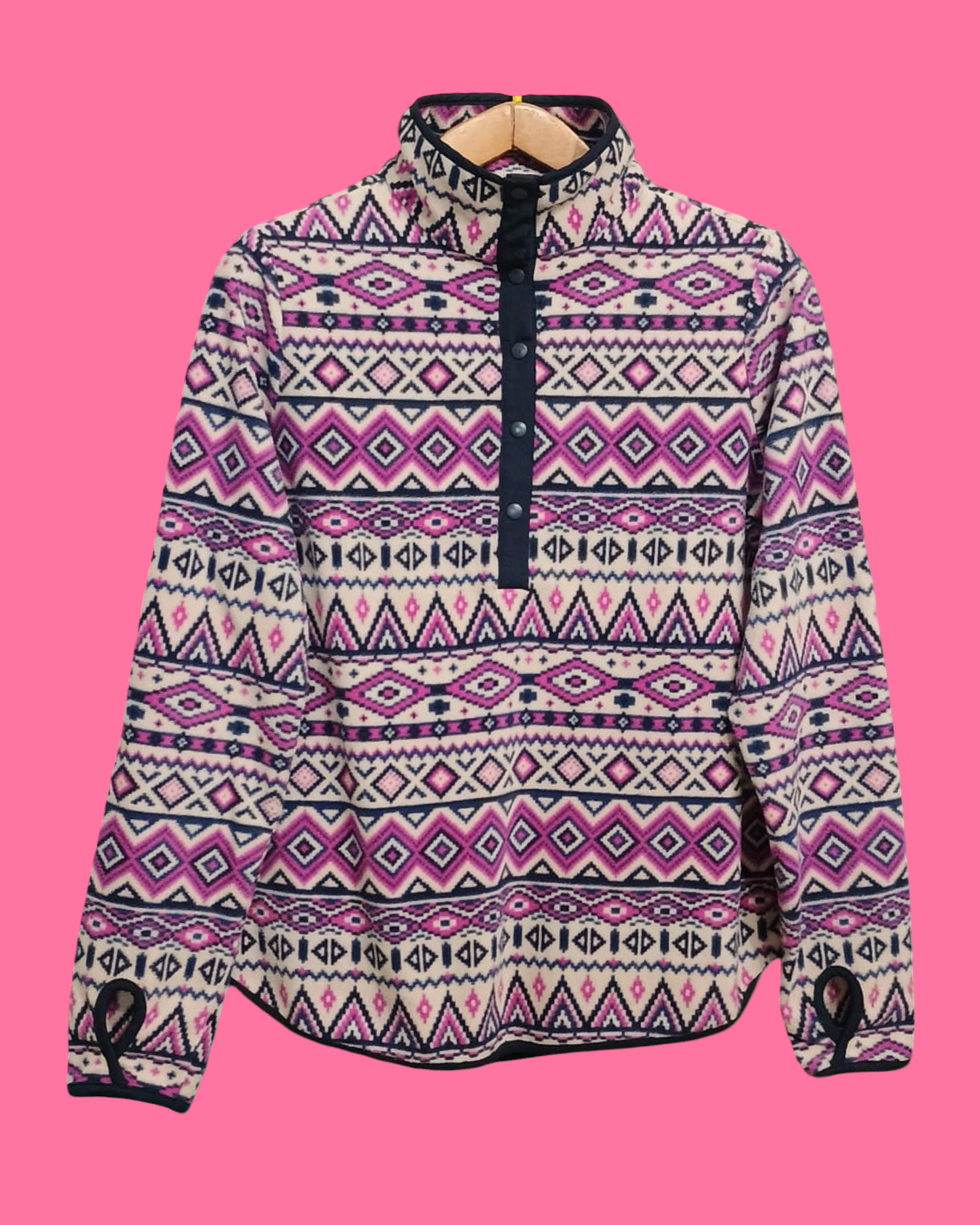 Vintage Multi Fantasy 90's Pile Sweatshirt Sweatshirt Woman Size M