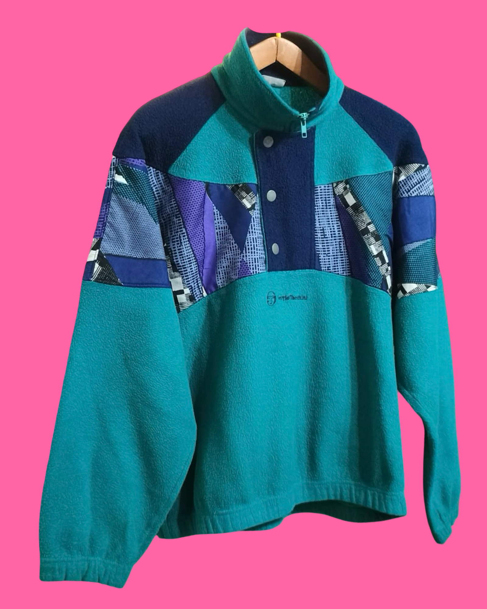 Vintage Multicolor Fantasy 90's Sergio Tacchini Fleece Unisex Size L