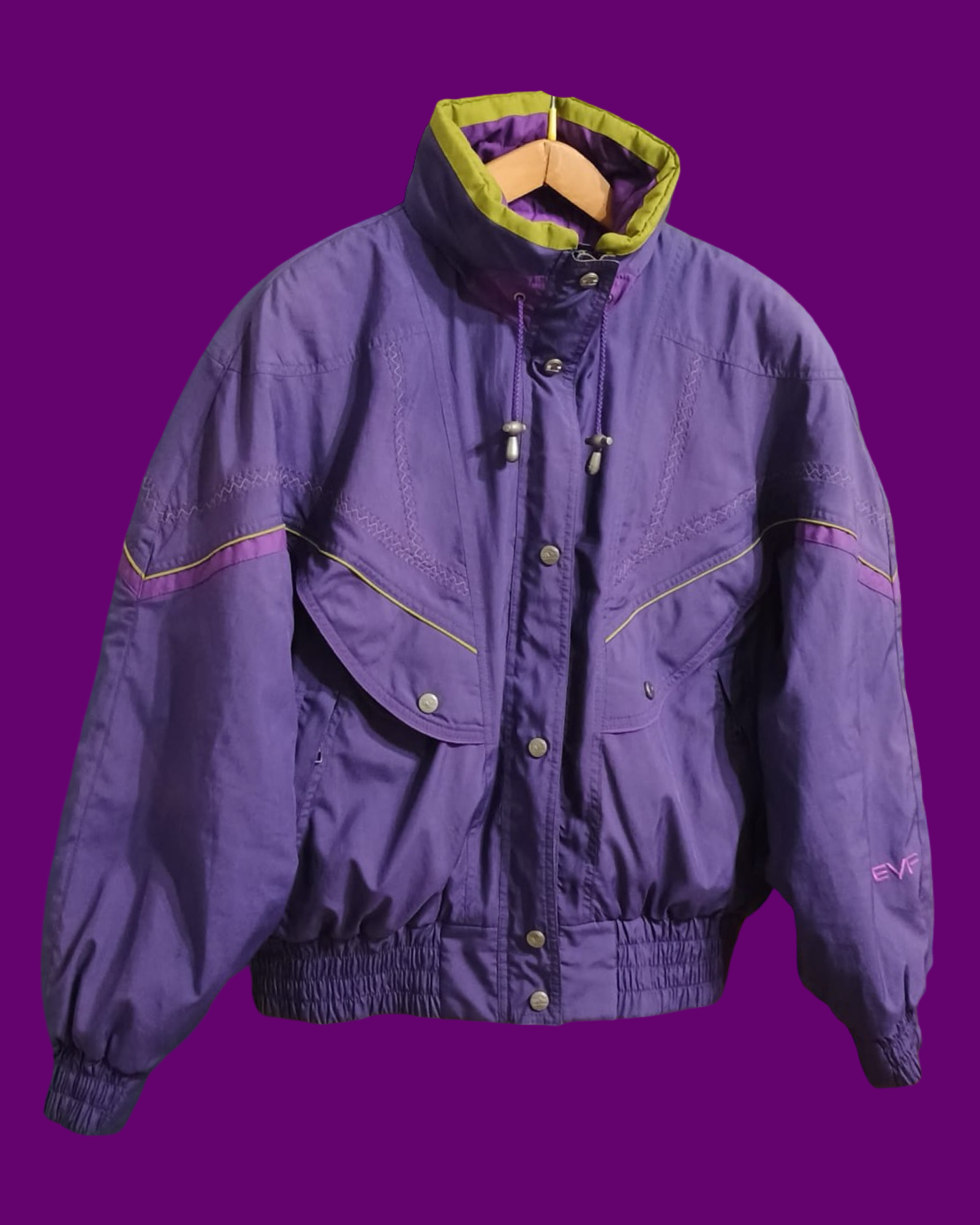 Vintage Multicolor Fantasy 90's Snow Jacket Woman Size M