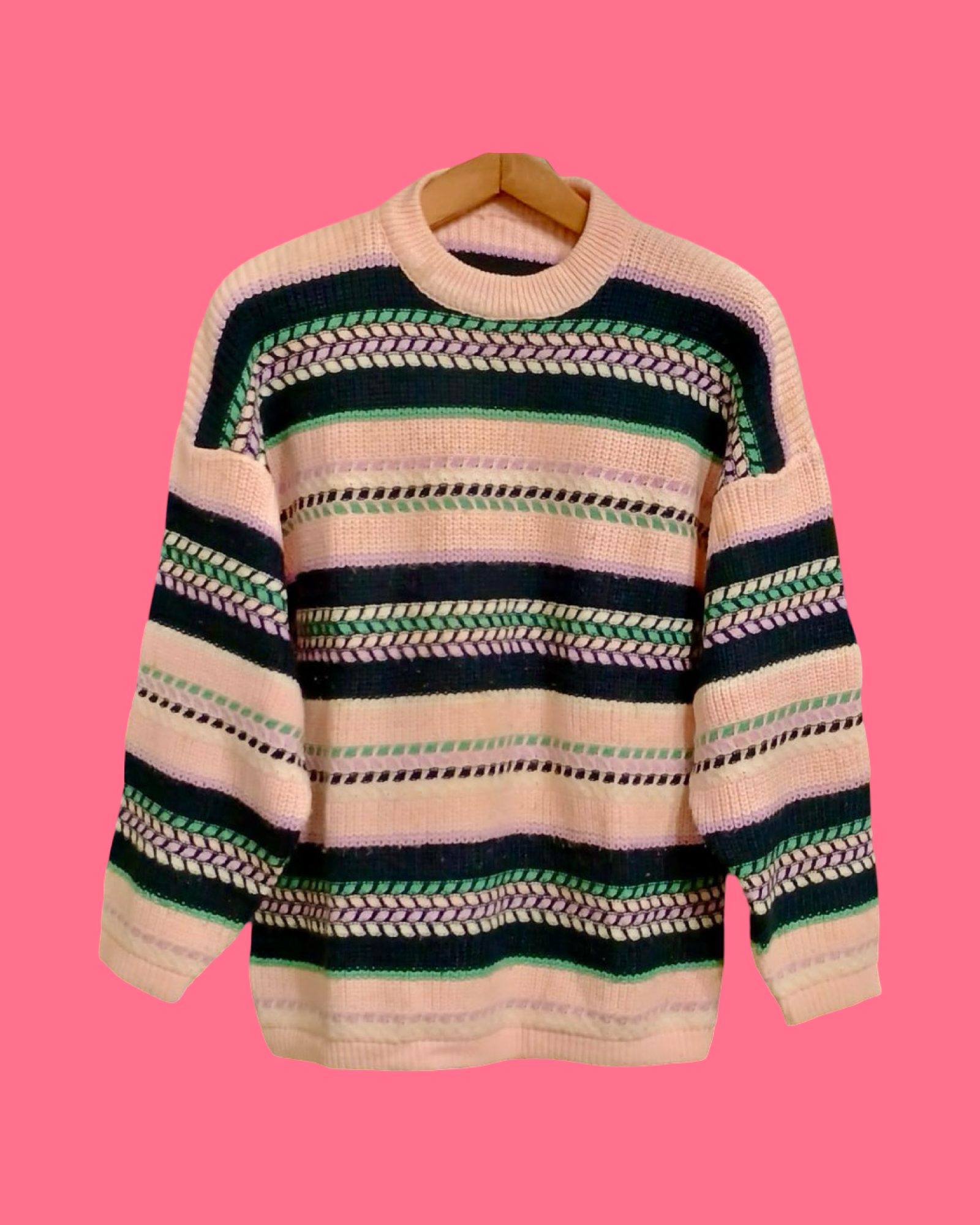 Vintage Multicolor Fantasy 90's Sweater Unisex Size L
