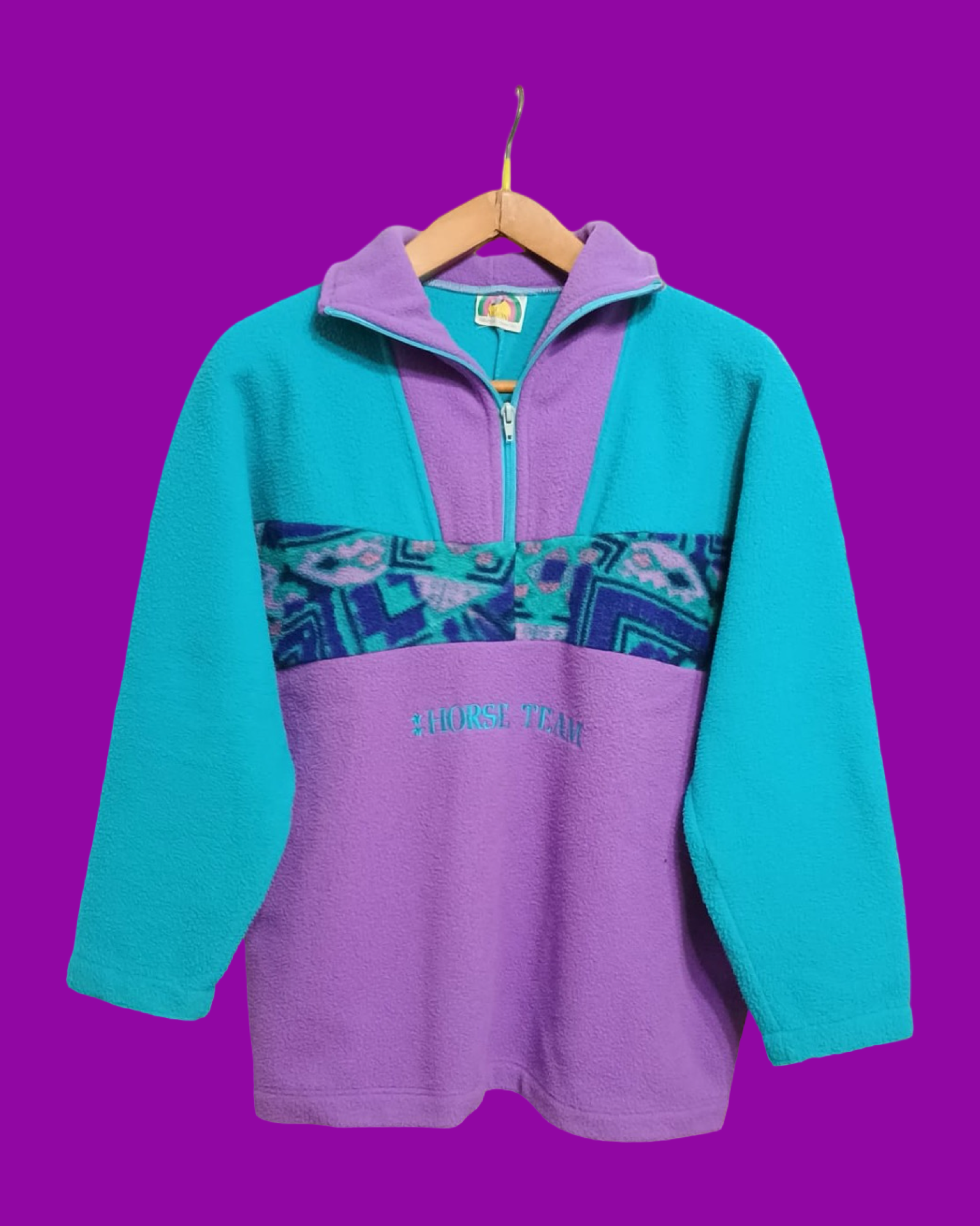 Vintage Multicolor Fantasy 90's Fleece Unisex Size M
