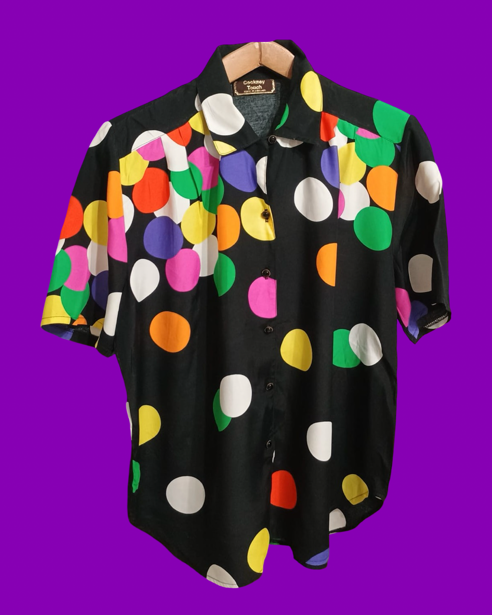 Vintage Multicolor Fantasy 90's Shirt Woman Size L