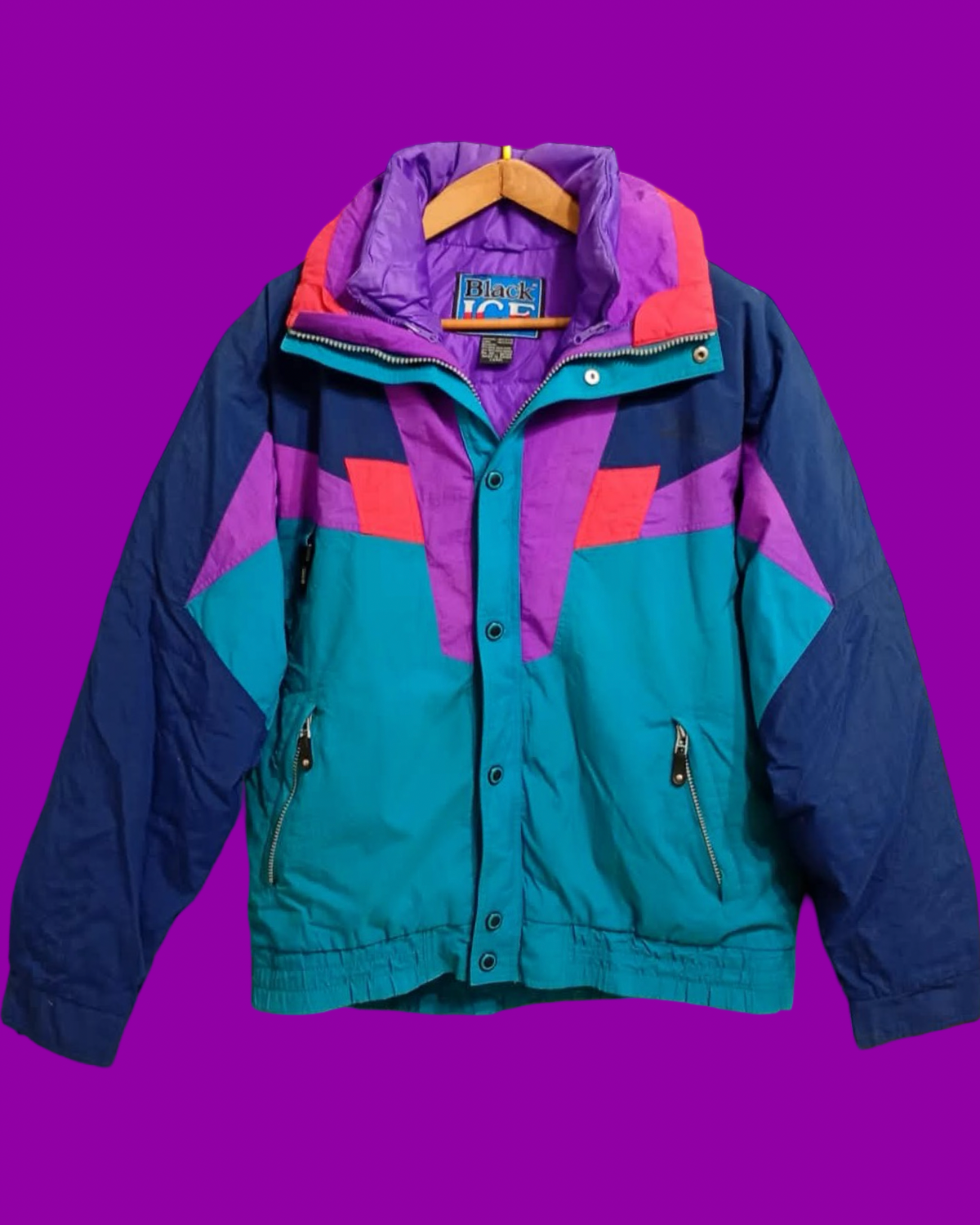 Vintage Multicolor Fantasy 90's Rare Snow Jacket Unisex Size L