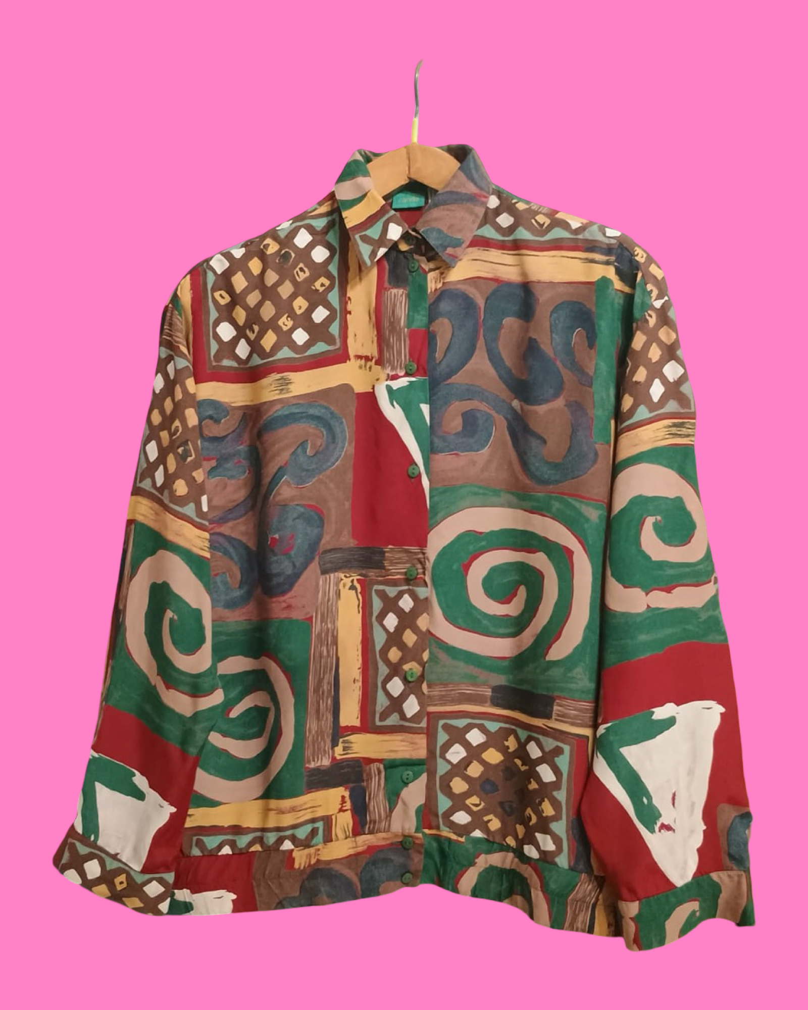 Vintage Multicolor Fantasy 90's Shirt Woman Size M