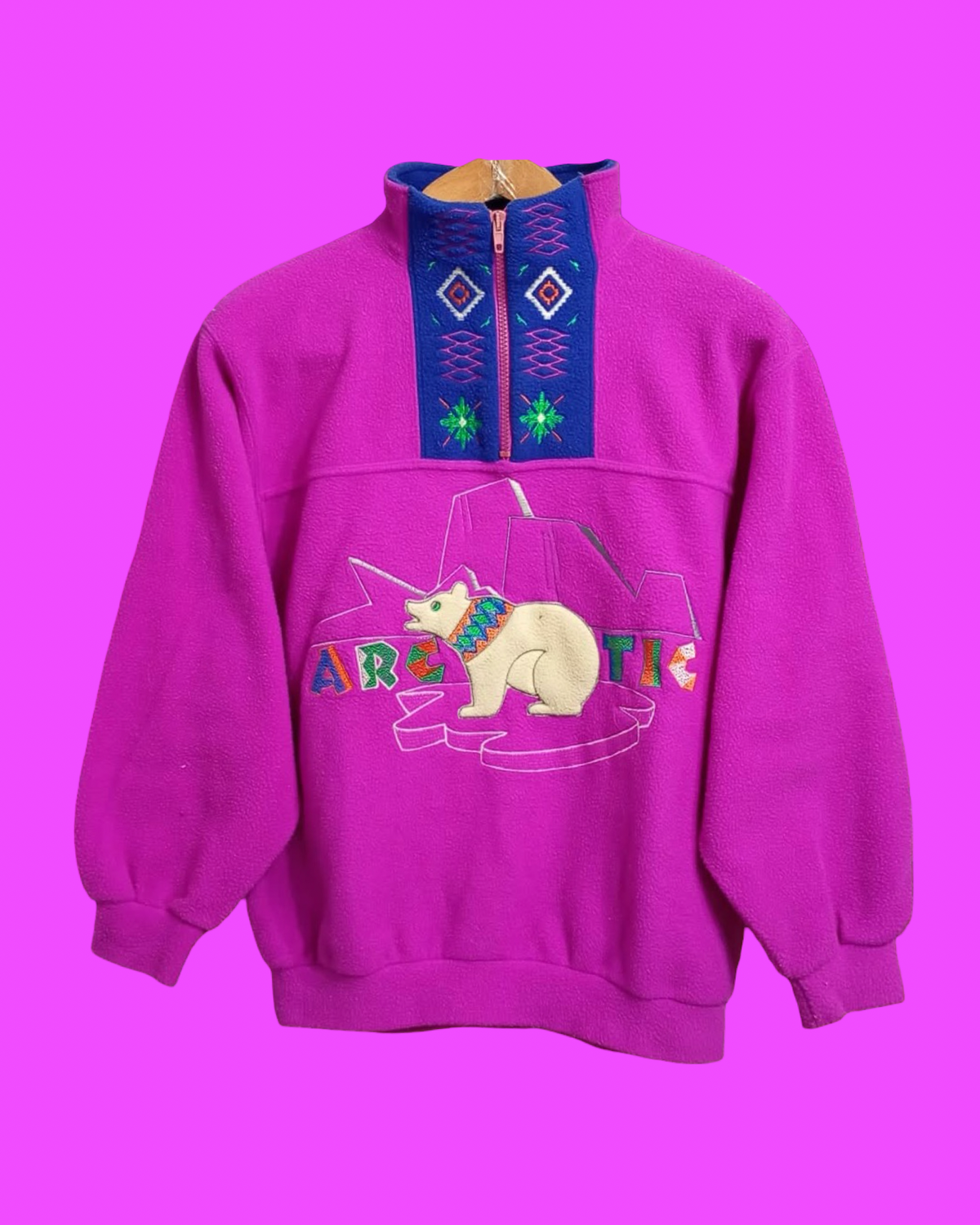 Vintage Multicolor Fantasy 90's Fleece Woman Size S