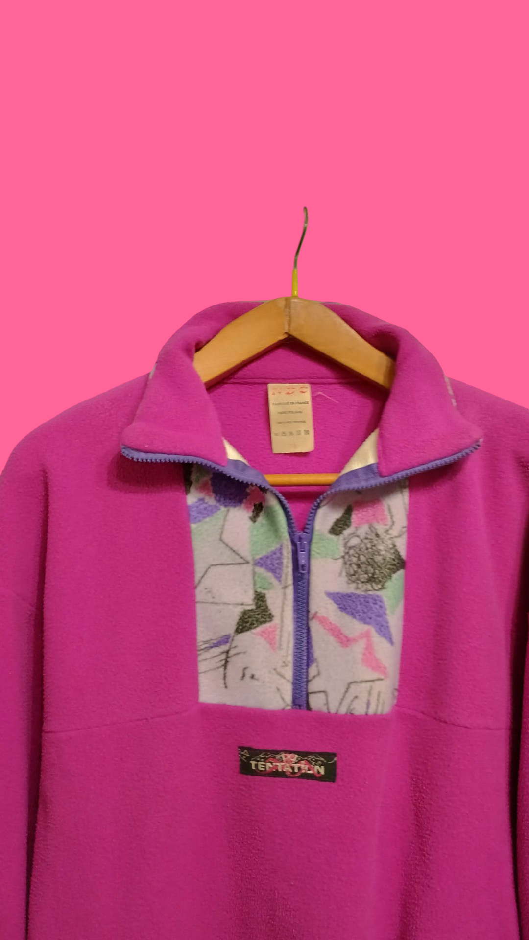 Vintage Multicolor Fantasy 90's Fleece Unisex Size L
