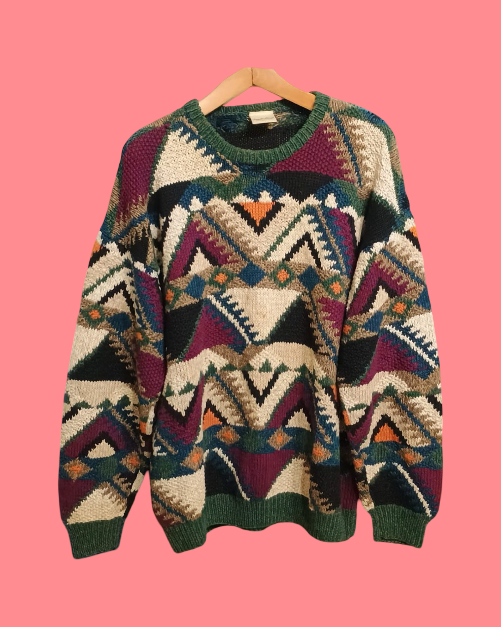 Vintage Multicolor Fantasy 90's Sweater Unisex Size XL