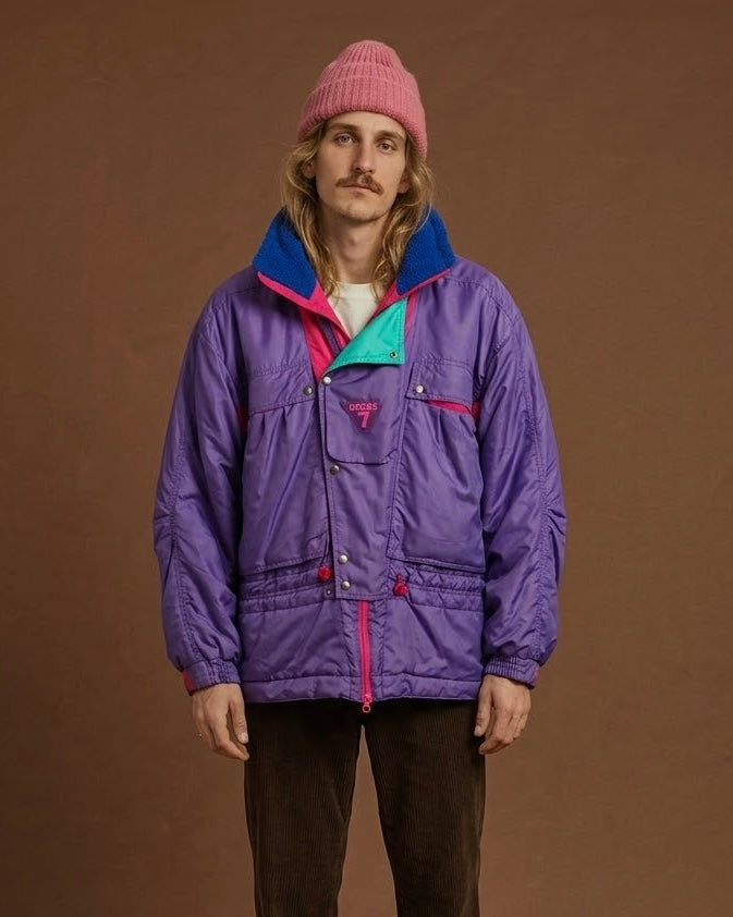 Vintage Multicolor Fantasy 90's Rare Snow Jacket Unisex Size XL
