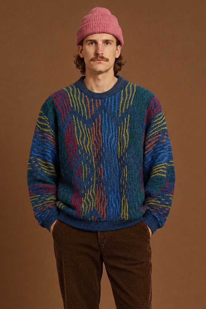 Vintage Multicolor Fantasy 90's Sweater Unisex Size XL
