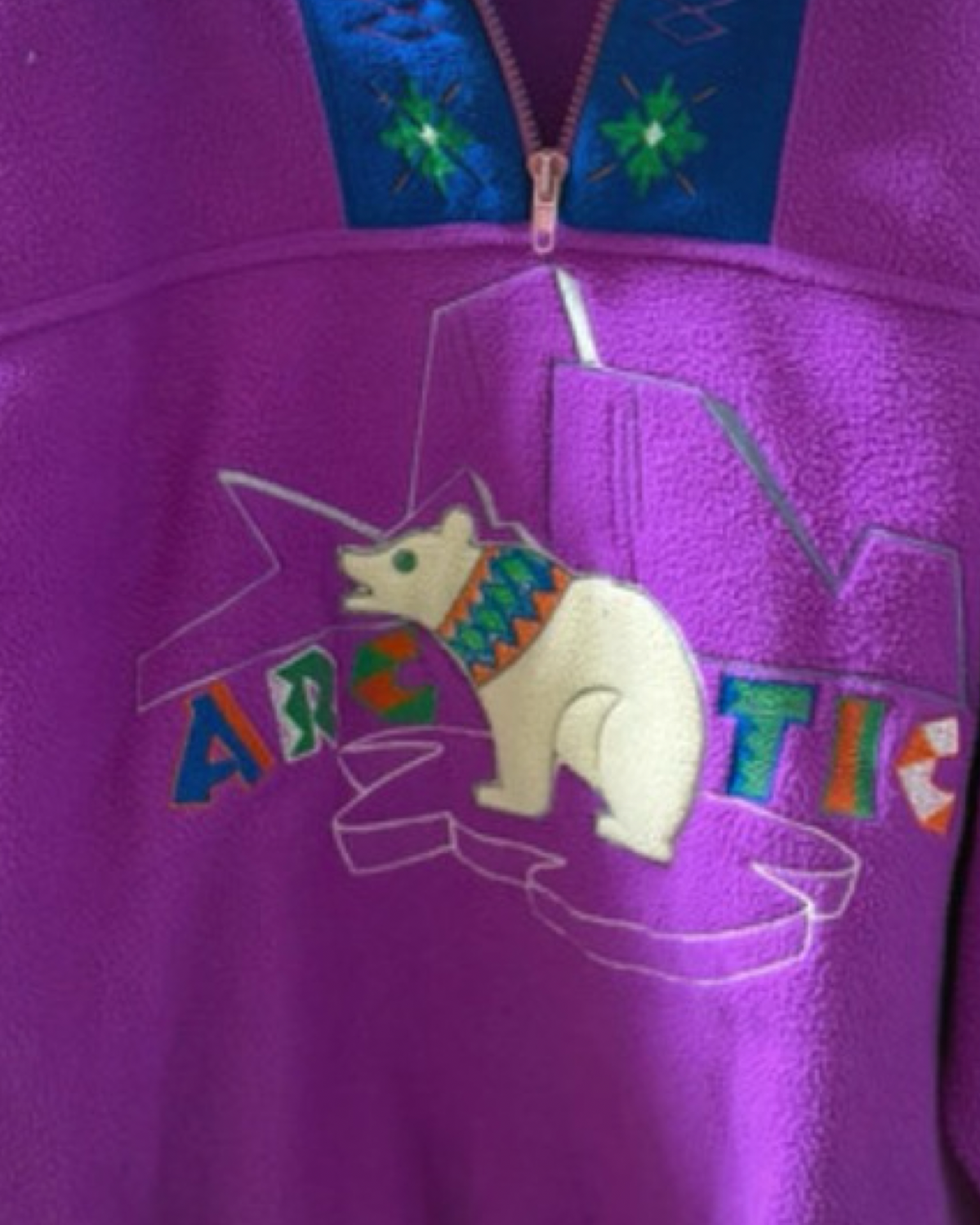Vintage Multicolor Fantasy 90's Fleece Woman Size S