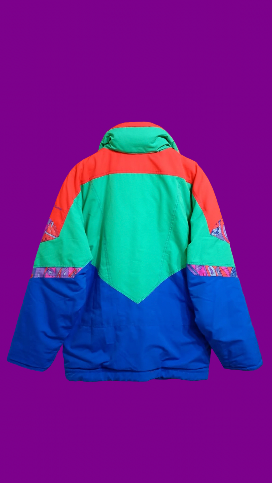 Vintage Multicolor Fantasy 90's Sergio Tacchini Snow Jacket Unisex Size M